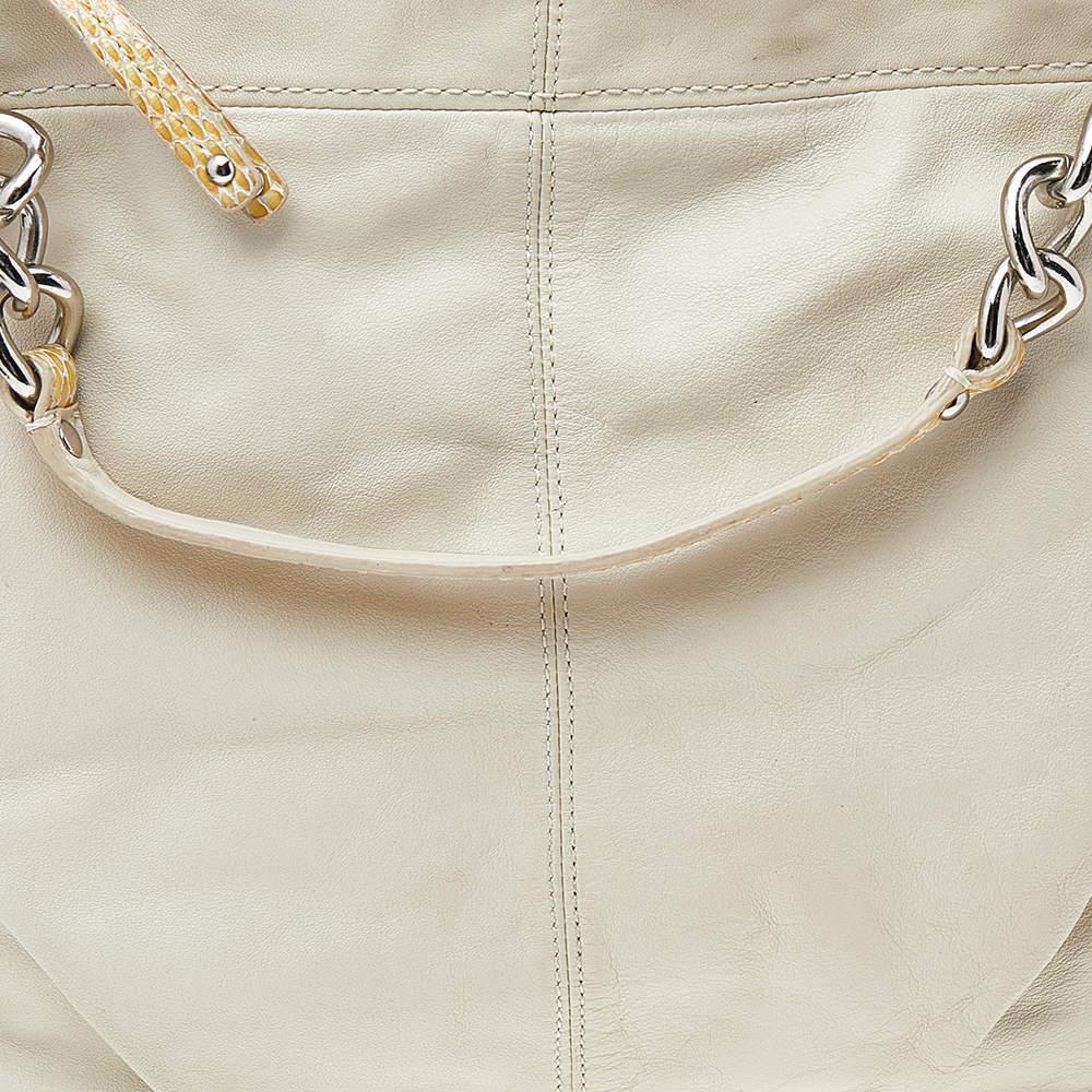 Coach Beige Leather Shoulder Bag 1