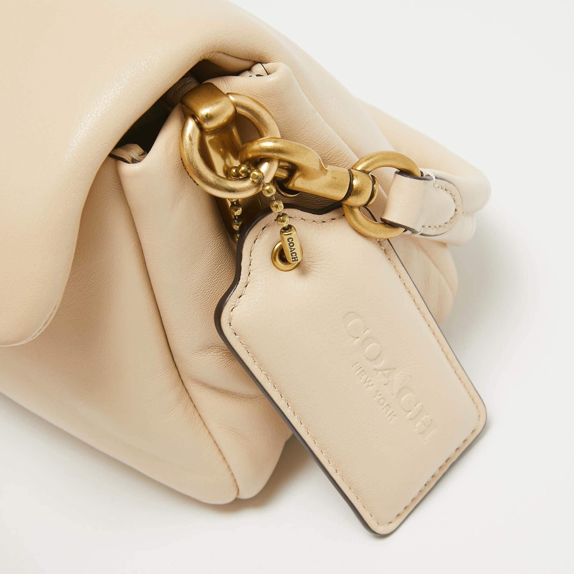 Coach Beige Leather Tabby Pillow 26 Shoulder Bag 2