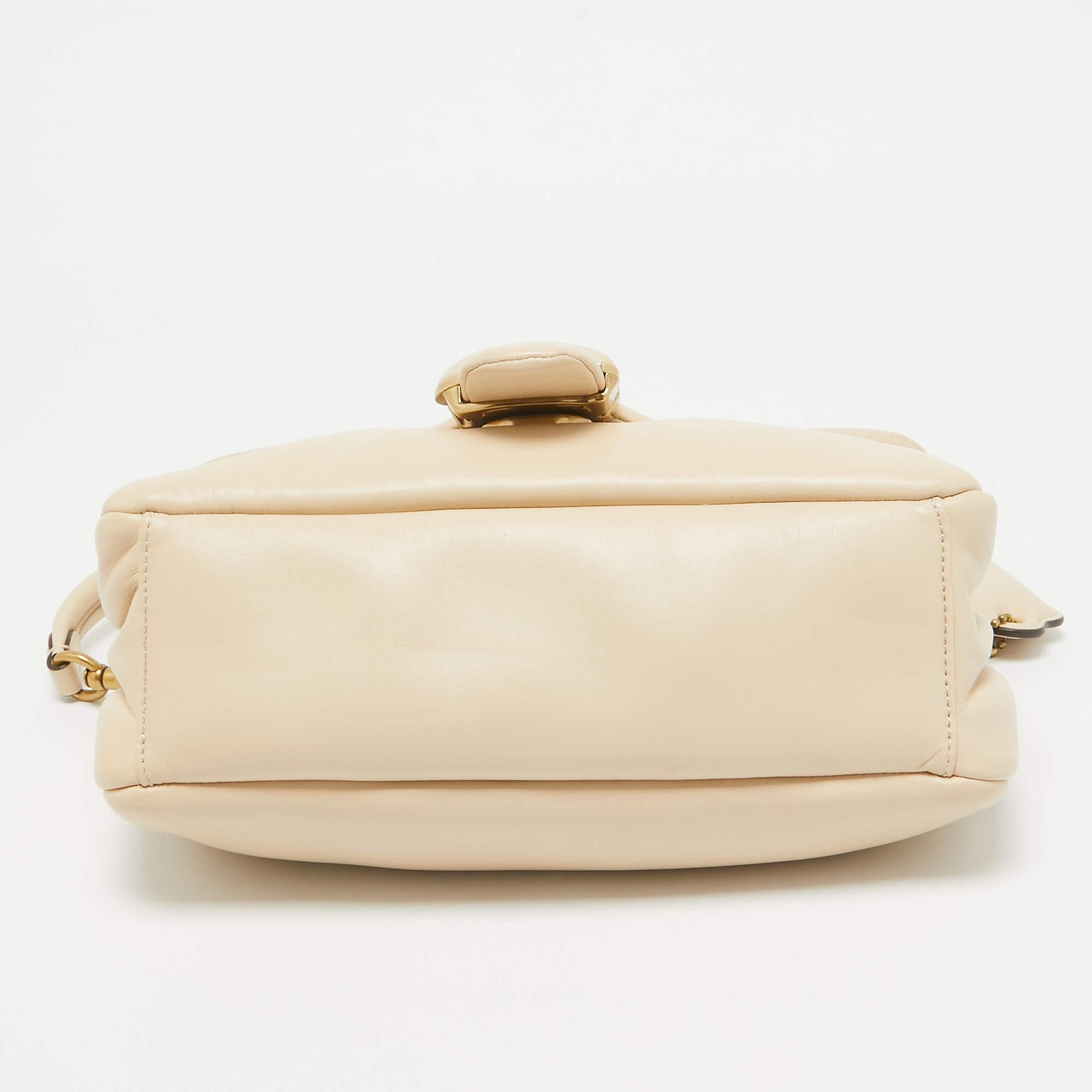 Coach Beige Leather Tabby Pillow 26 Shoulder Bag 3