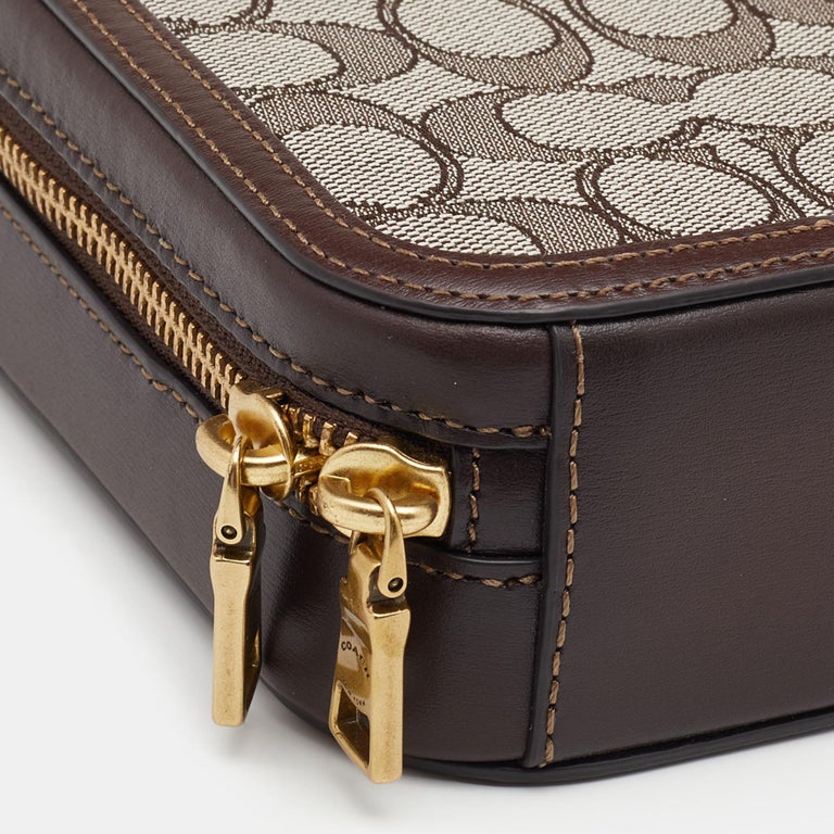 Coach Beige Signature Canvas And Leather Alie Camera Bag at 1stDibs