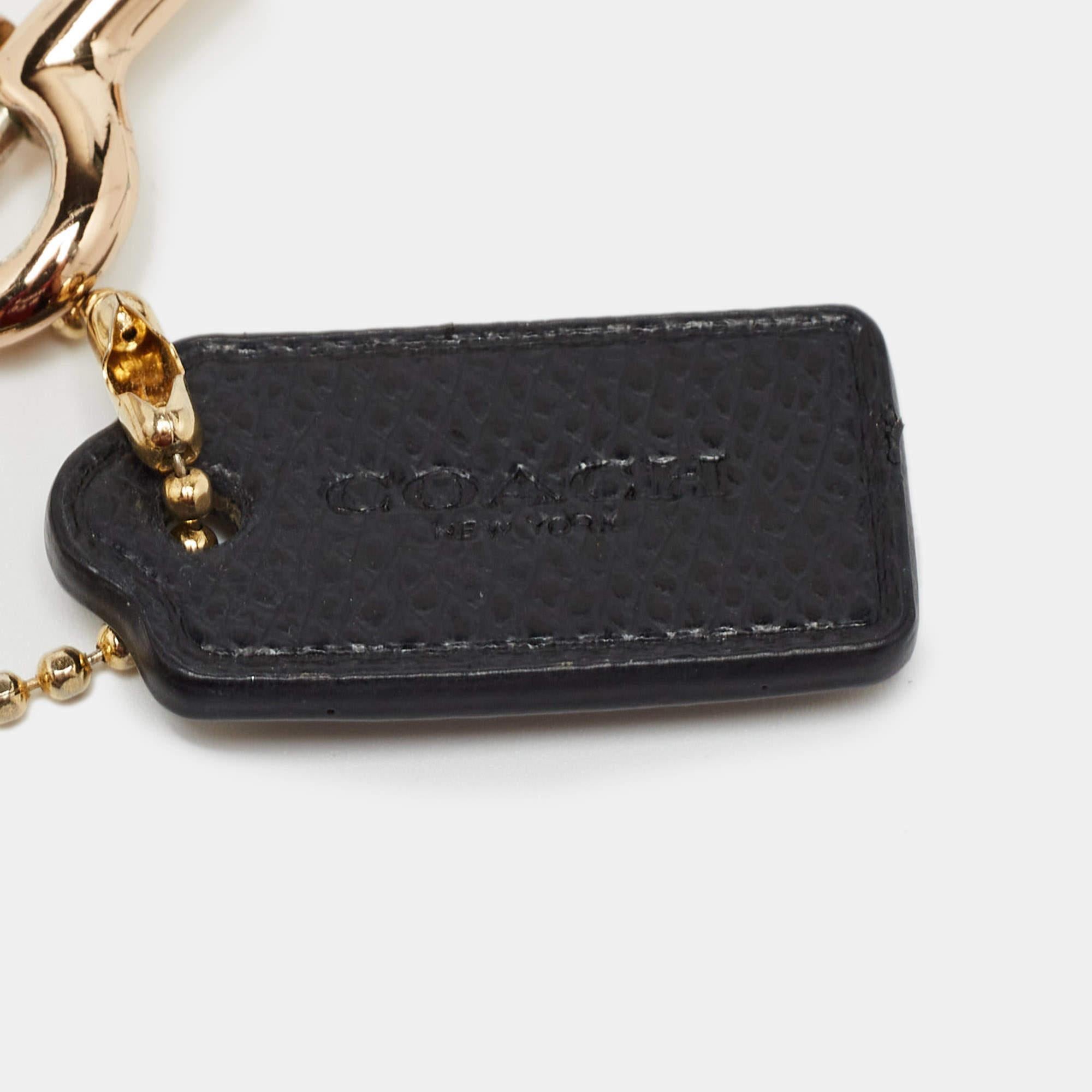 Coach Black/Brown Leather Morgan Wristlet Clutch For Sale 3