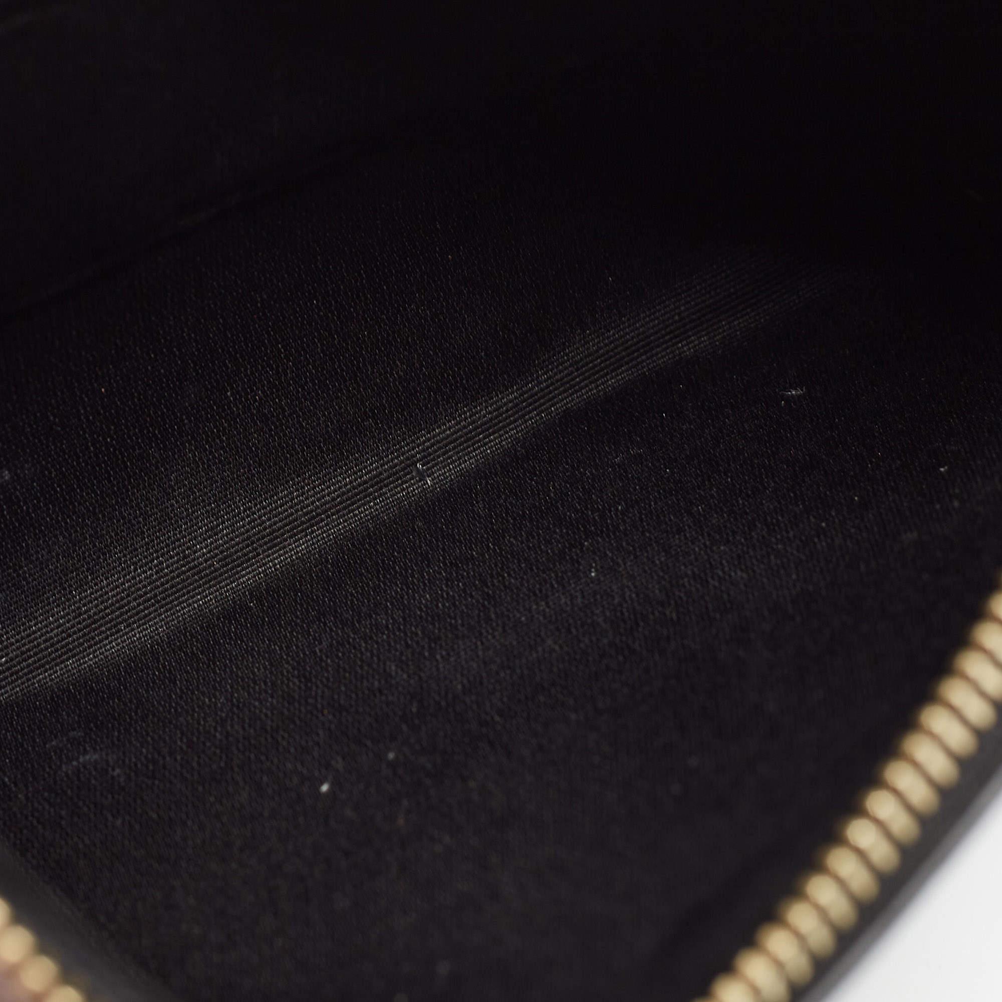 Coach Black/Brown Leather Morgan Wristlet Clutch For Sale 4