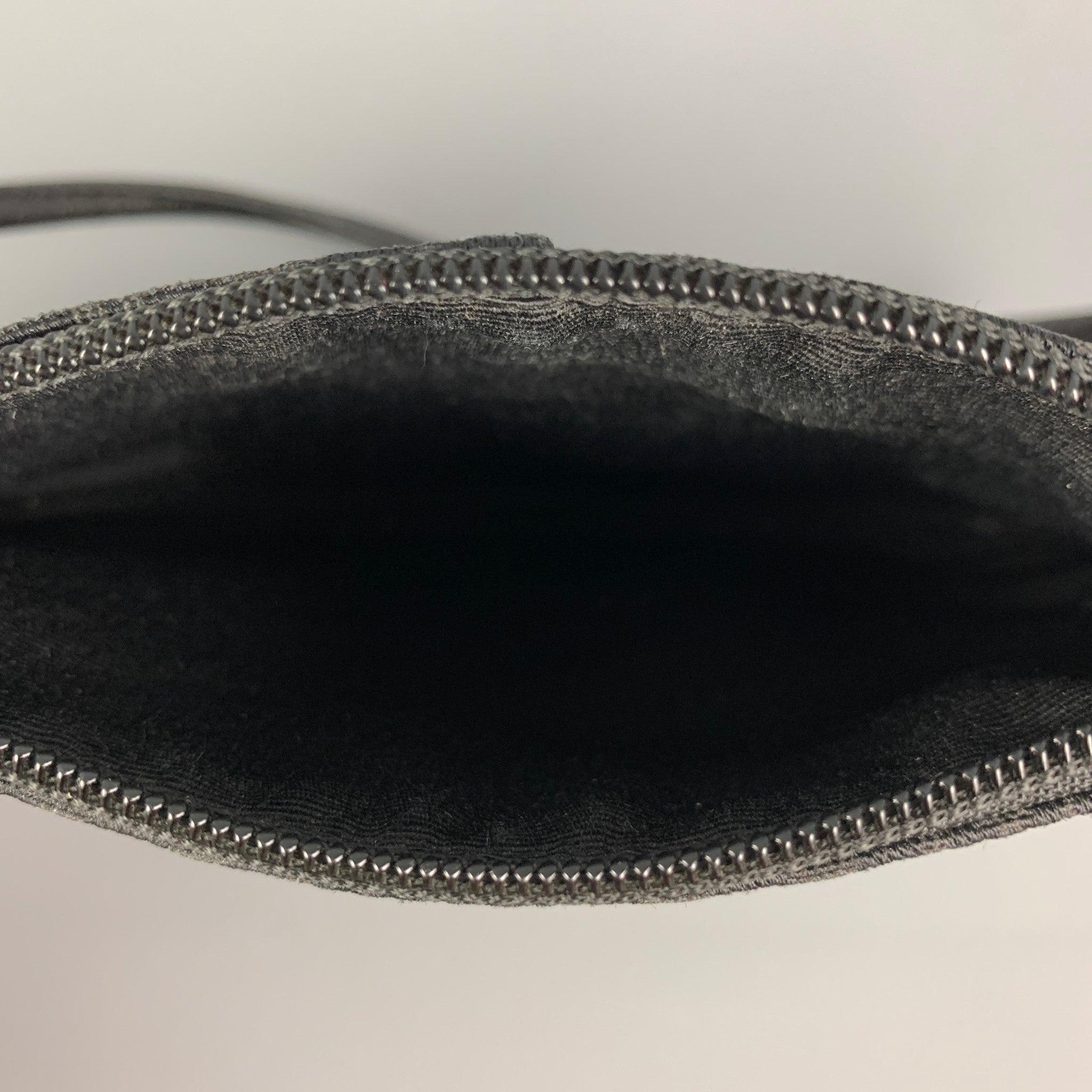 Men's COACH Black Contrast Stitch Nylon Leather Wristlet For Sale
