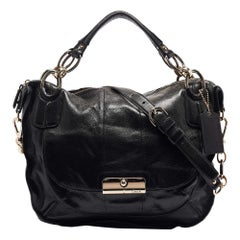 Coach Black Glossy Leather Kristin Shoulder Bag