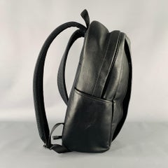 COACH Black Grey Monogram Leather Backpack Bag