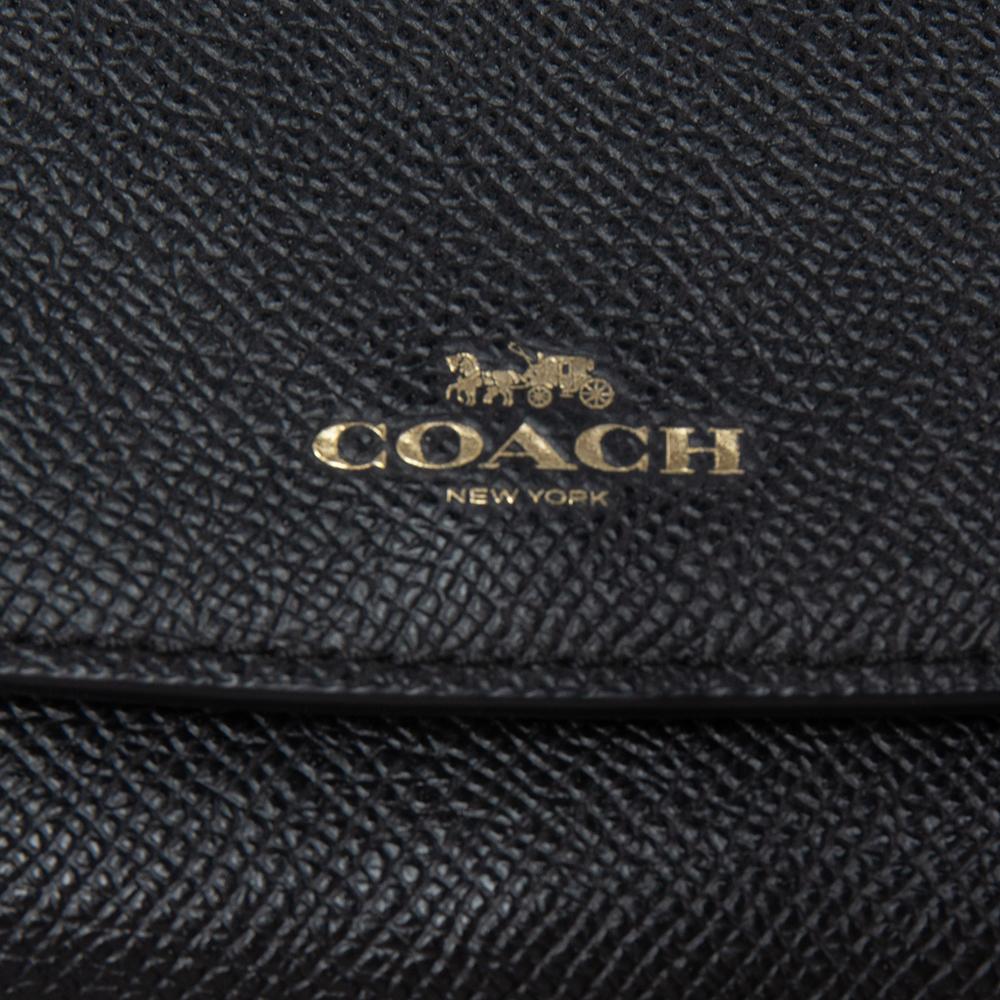 Coach Black Leather Accordion Card Case 3