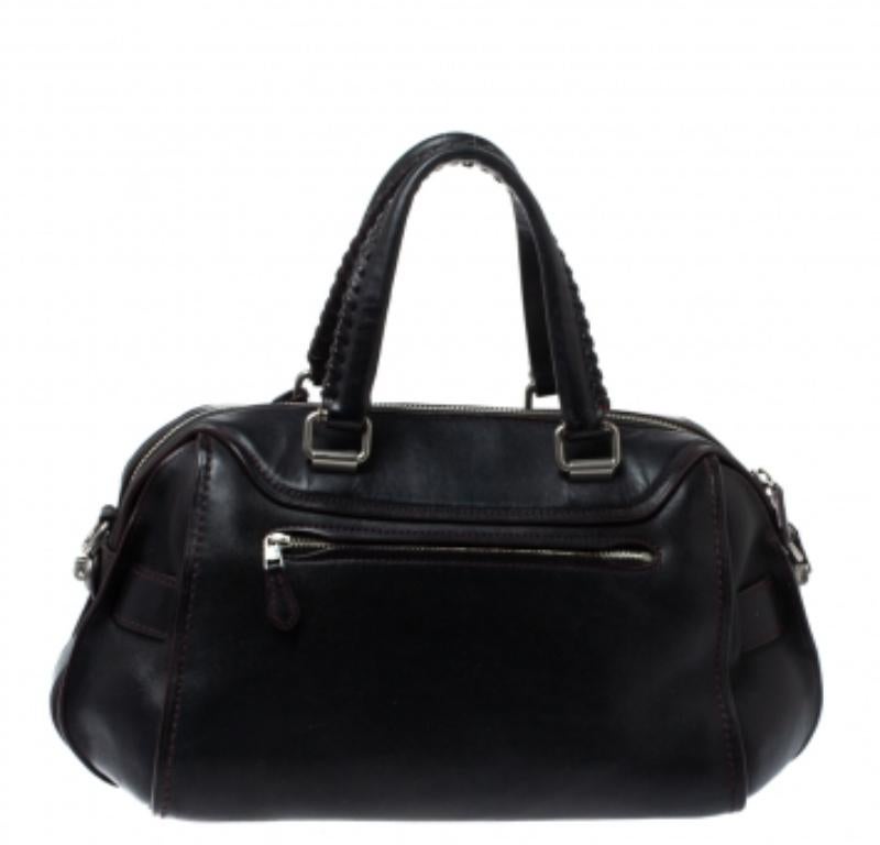 Coach Black Leather Ace Satchel In Fair Condition For Sale In Dubai, Al Qouz 2