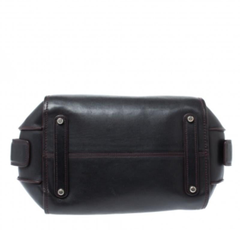 Coach Black Leather Ace Satchel For Sale 4