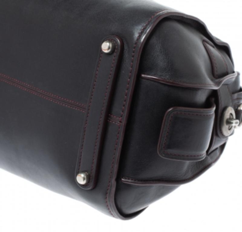 Coach Black Leather Ace Satchel For Sale 5