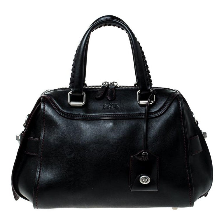 Coach Black Leather Ace Satchel For Sale at 1stdibs