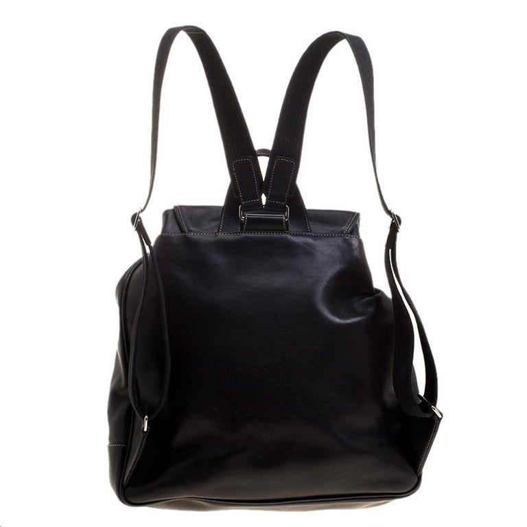Coach Black Leather Backpack For Sale at 1stdibs