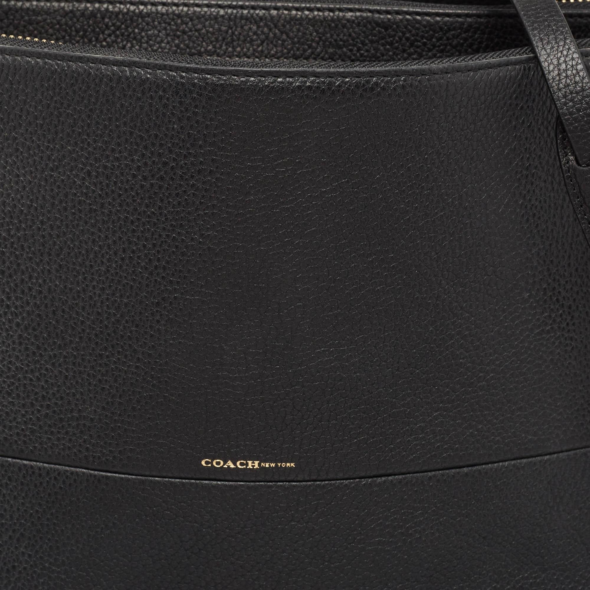 Coach Black Leather Borough Tote 1