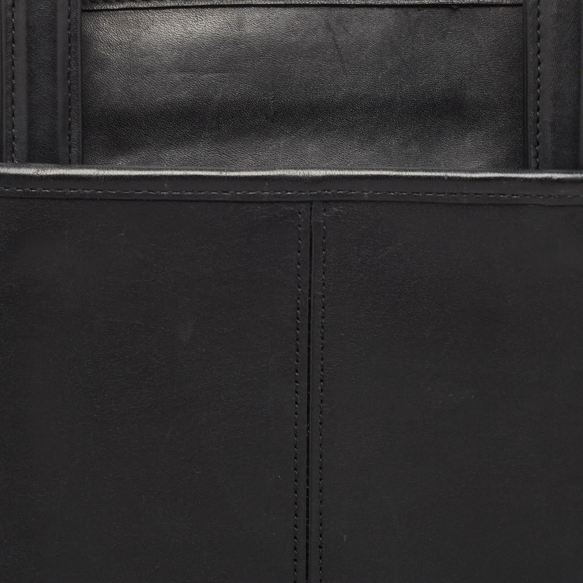 Coach Black Leather Briefcase 1