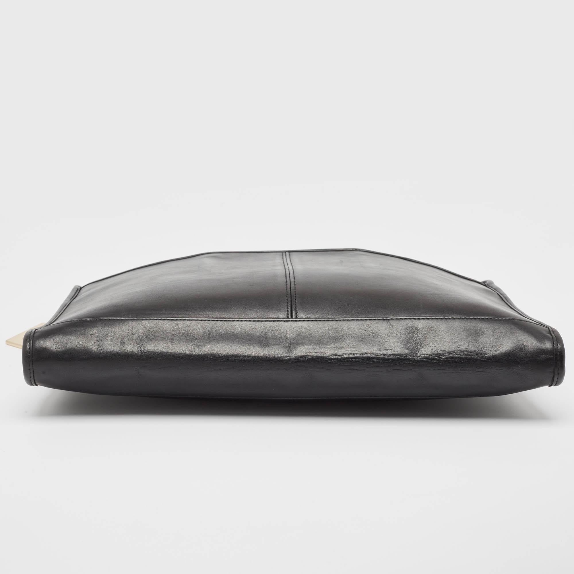 Coach Black Leather Briefcase 3