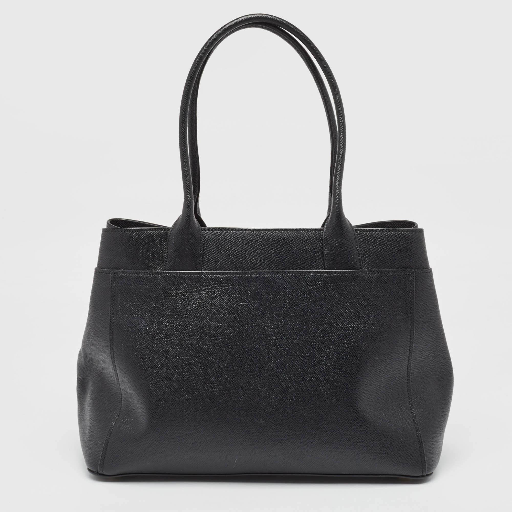 Women's Coach Black Leather Casey Tote