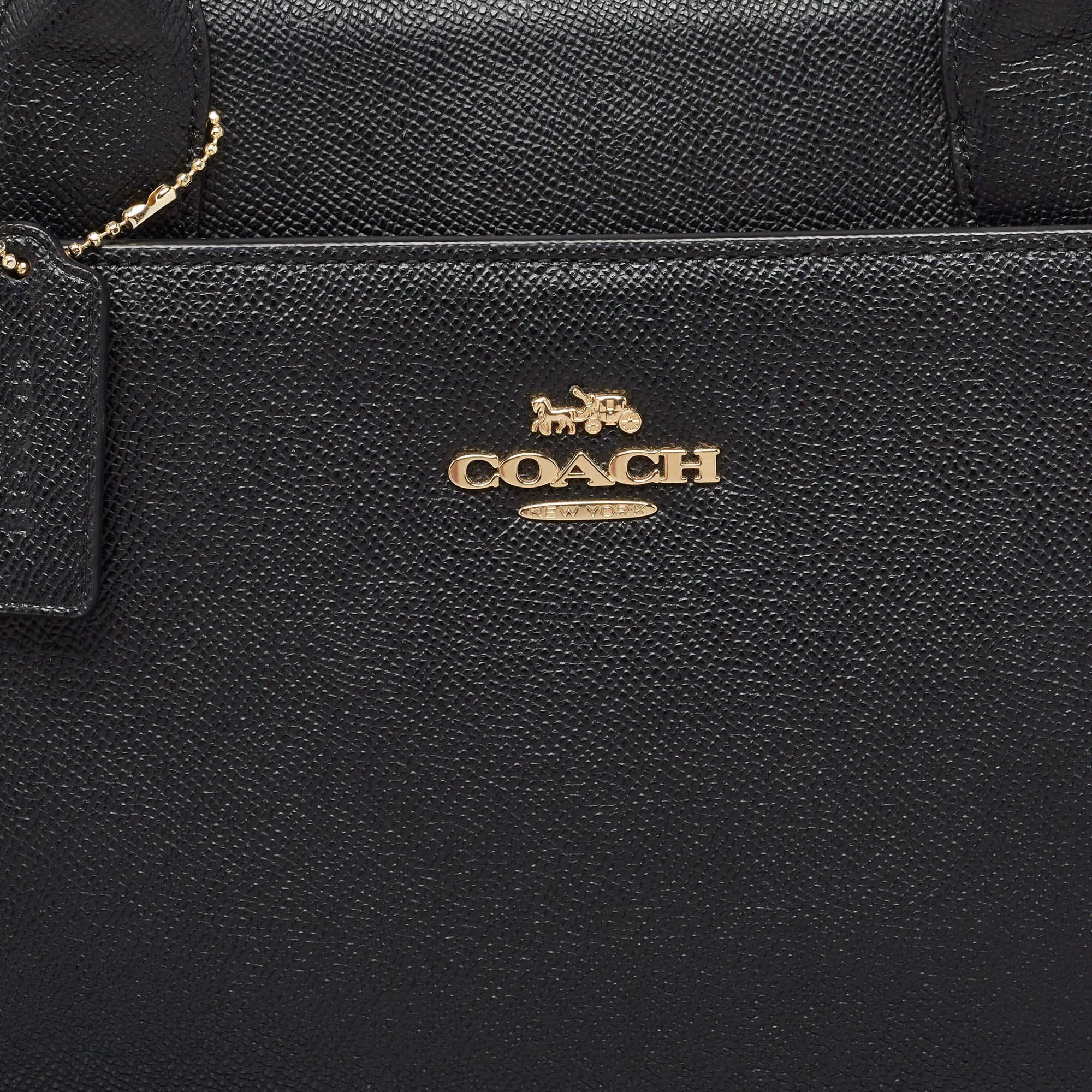 Coach Black Leather Casey Tote 1