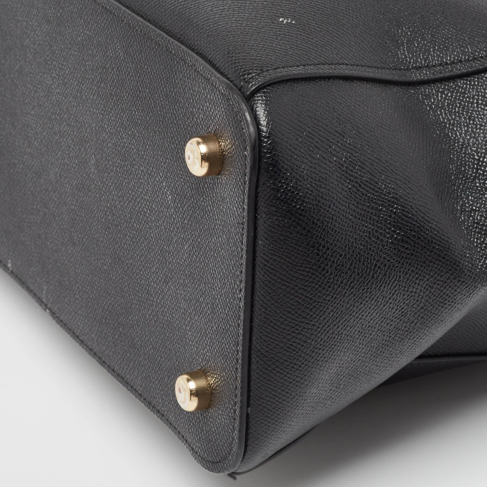 Coach Black Leather Casey Tote 5