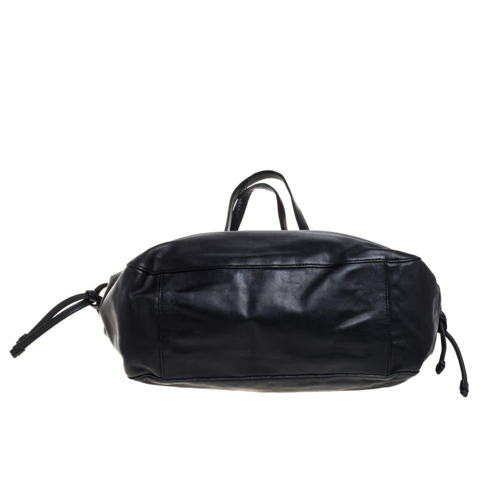Coach Black Leather Colette Shopper Tote 2