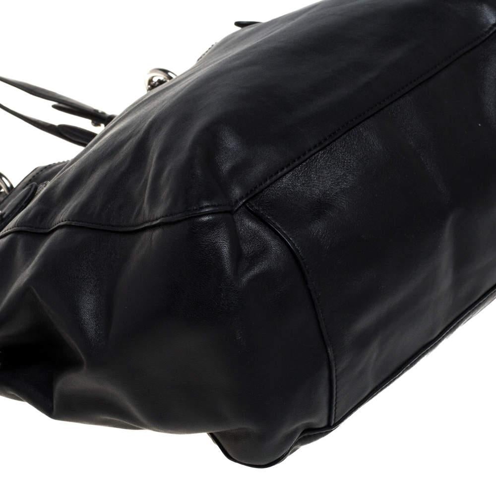 Coach Black Leather Colette Shopper Tote 5