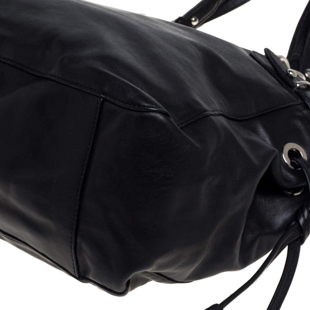 Coach Black Leather Colette Shopper Tote 5