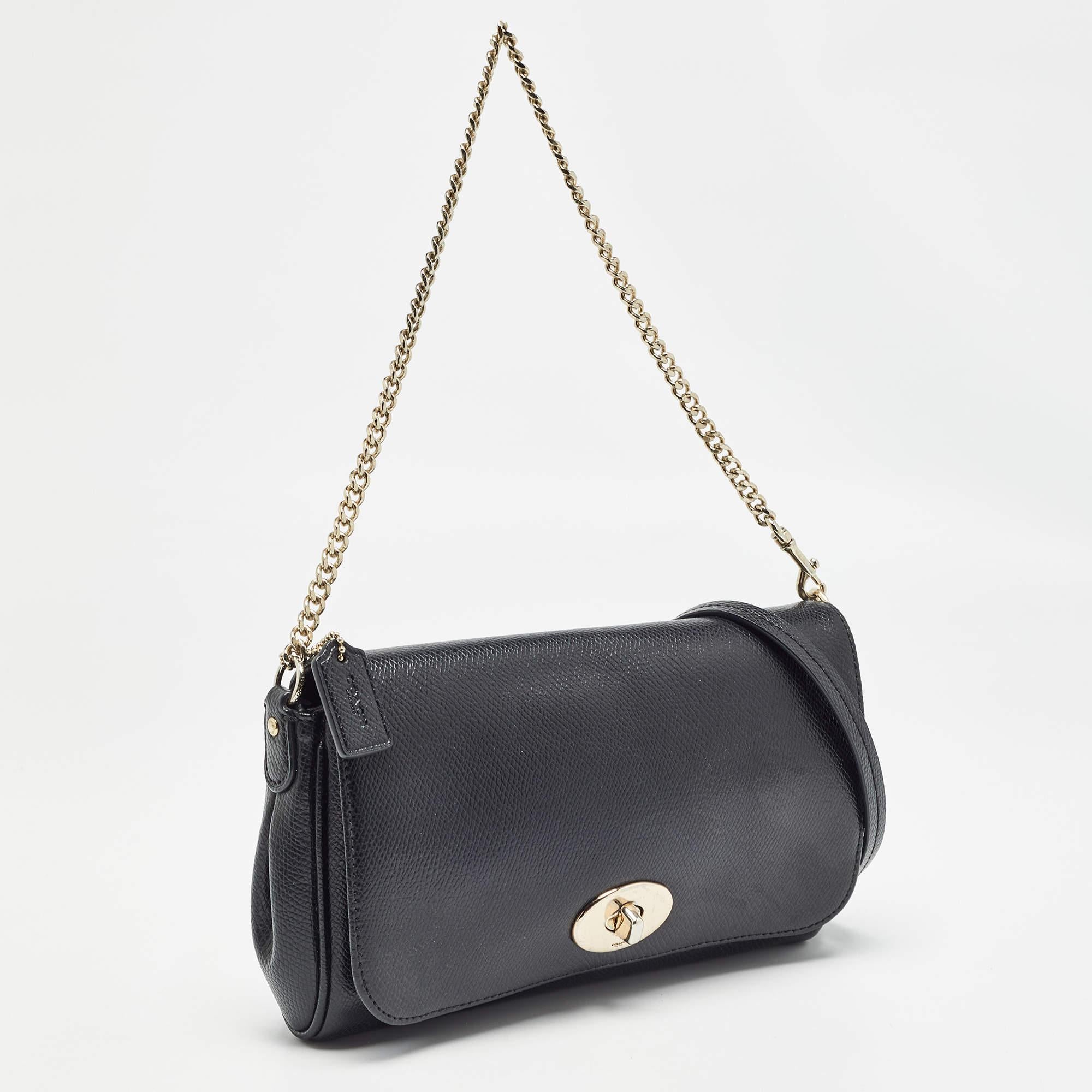 Bolso Crossbody Coach Crosstown Turnlock de piel negra Negro en venta