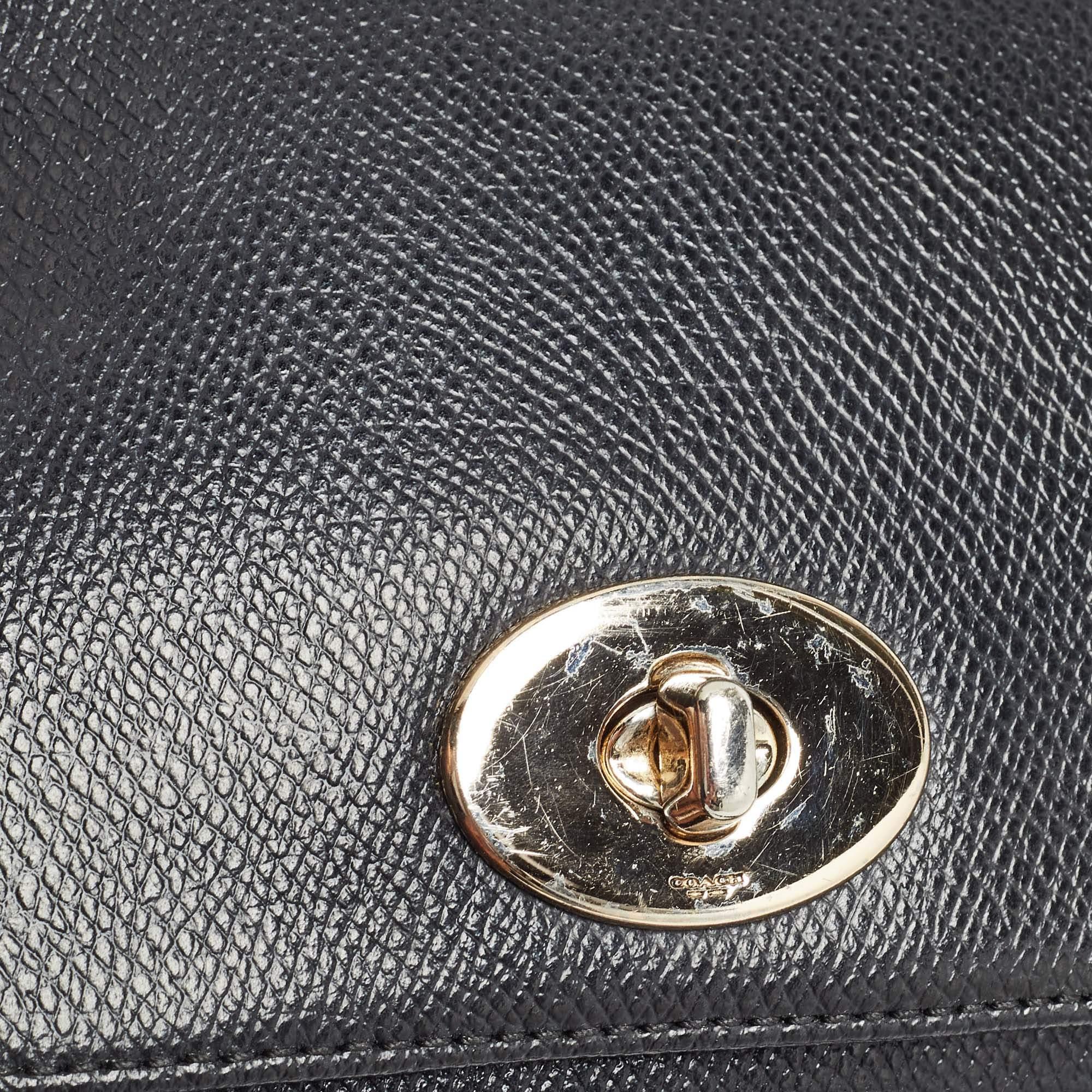 Bolso Crossbody Coach Crosstown Turnlock de piel negra en venta 2