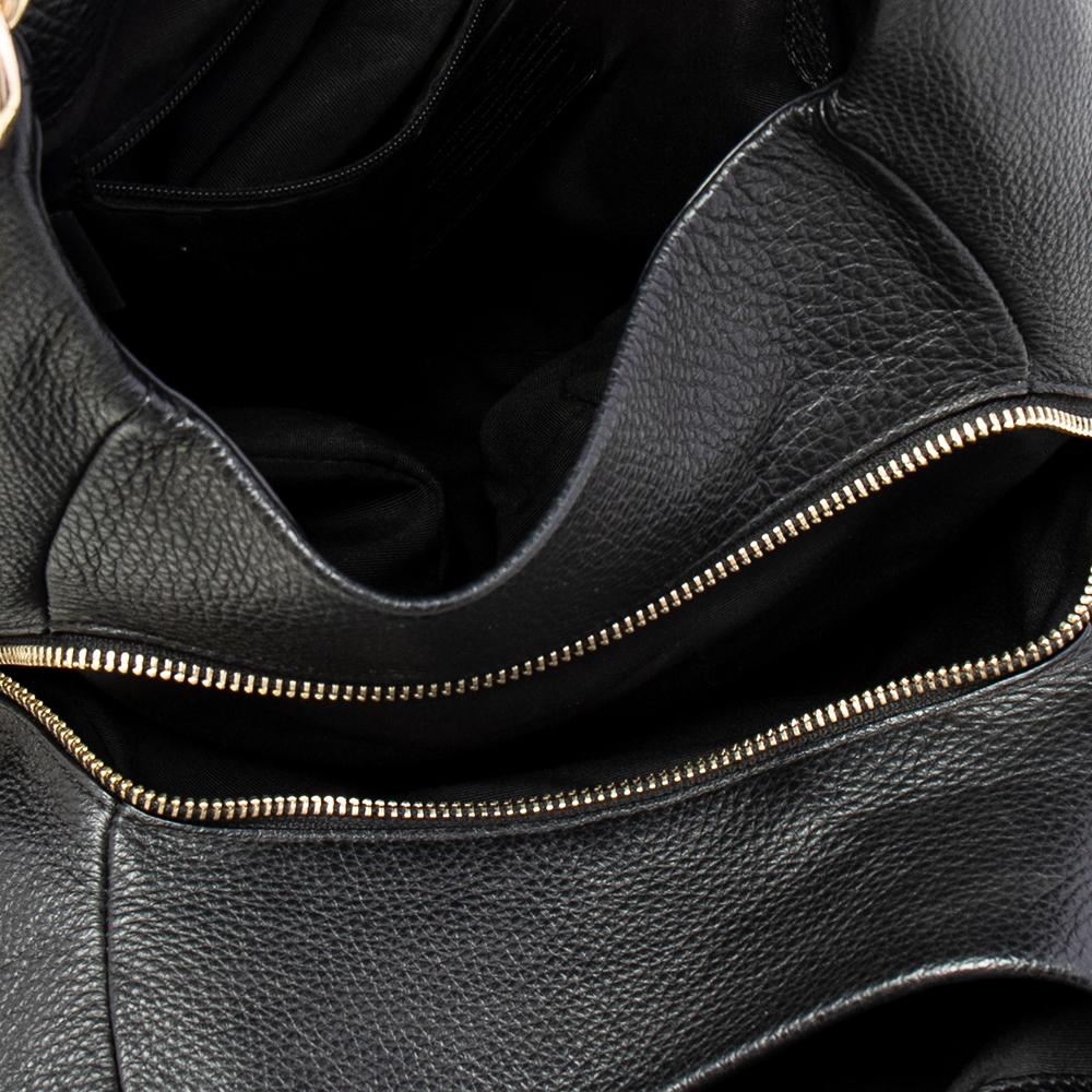 Women's Coach Black Leather Edie Shoulder Bag For Sale