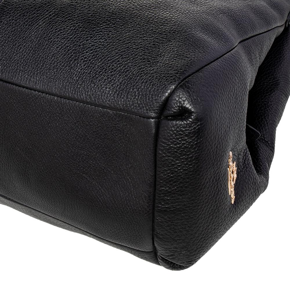Coach Black Leather Edie Shoulder Bag For Sale 3
