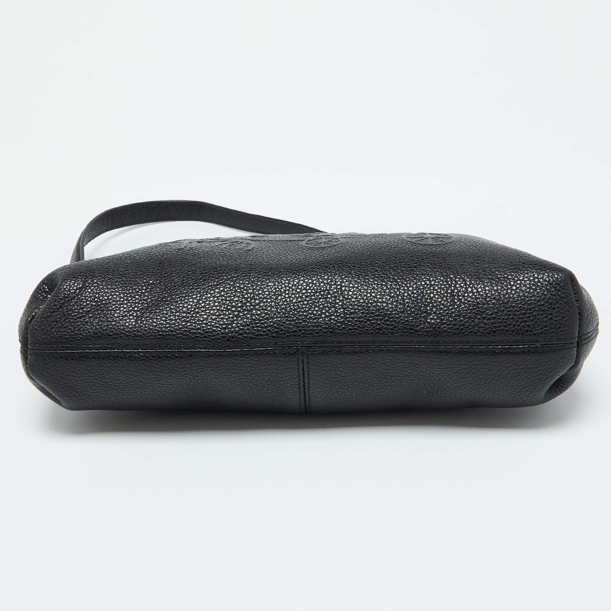 Coach Black Leather Embossed Horse and Carriage Bag 2