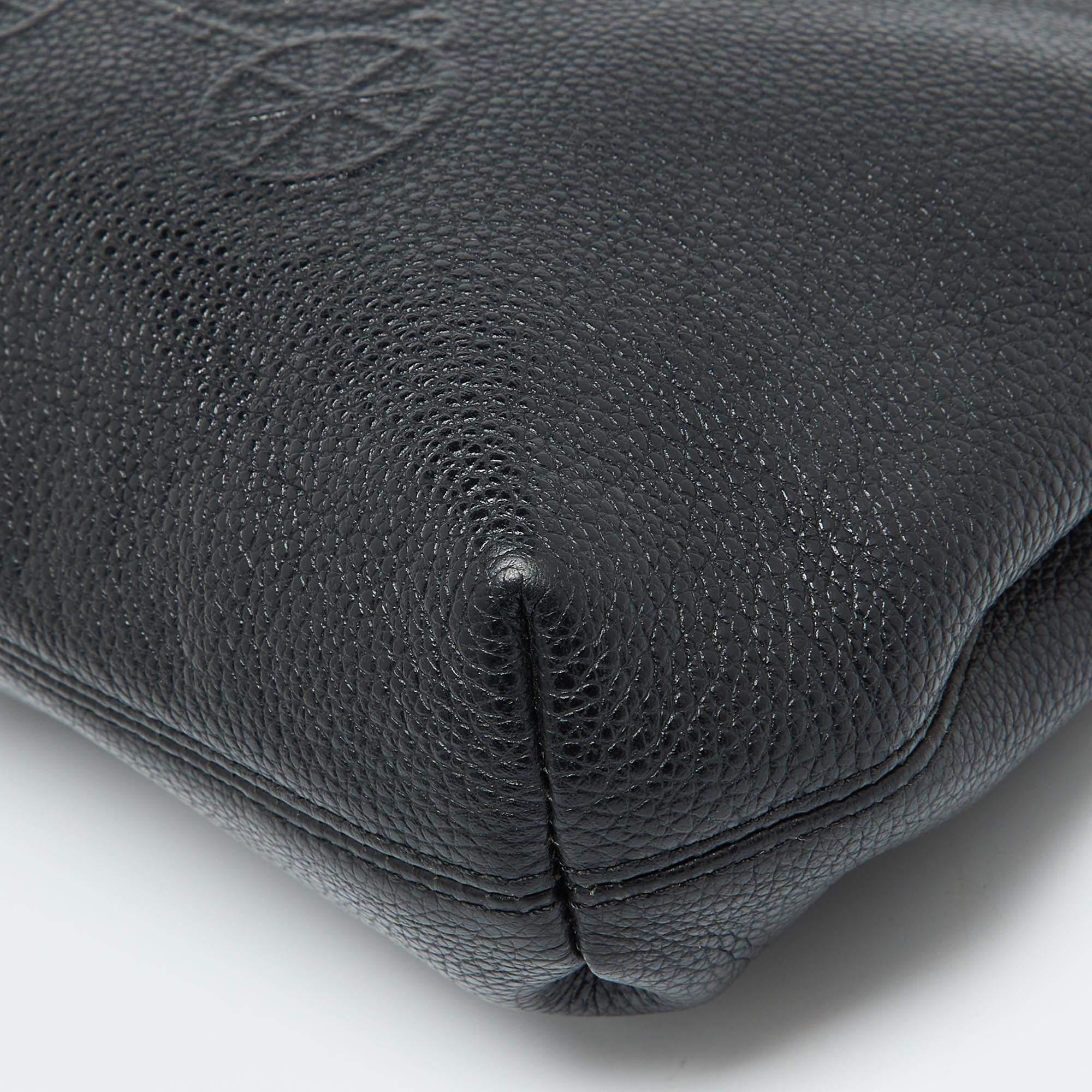 Coach Black Leather Embossed Horse and Carriage Bag 5