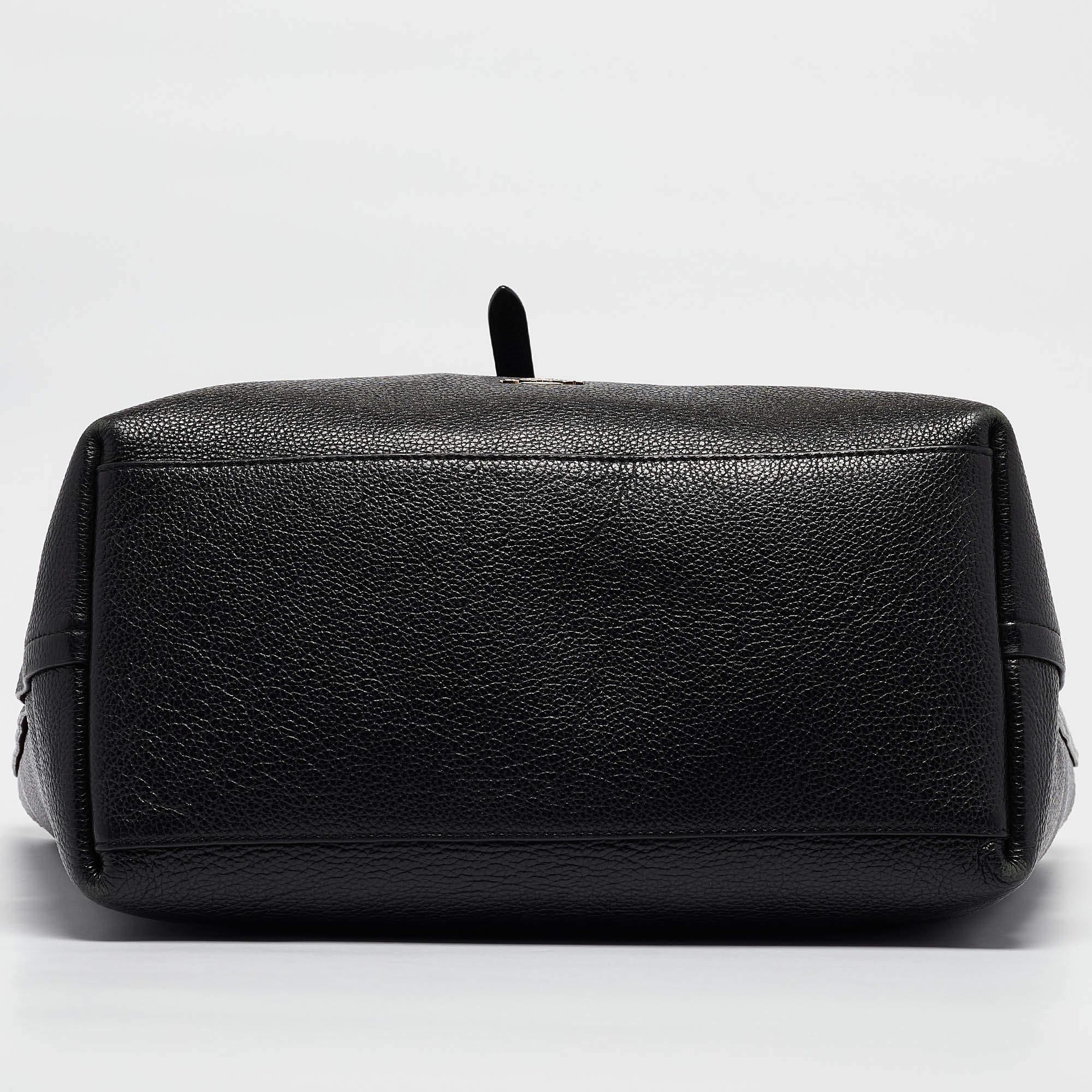Coach Black Leather Market Tote 4