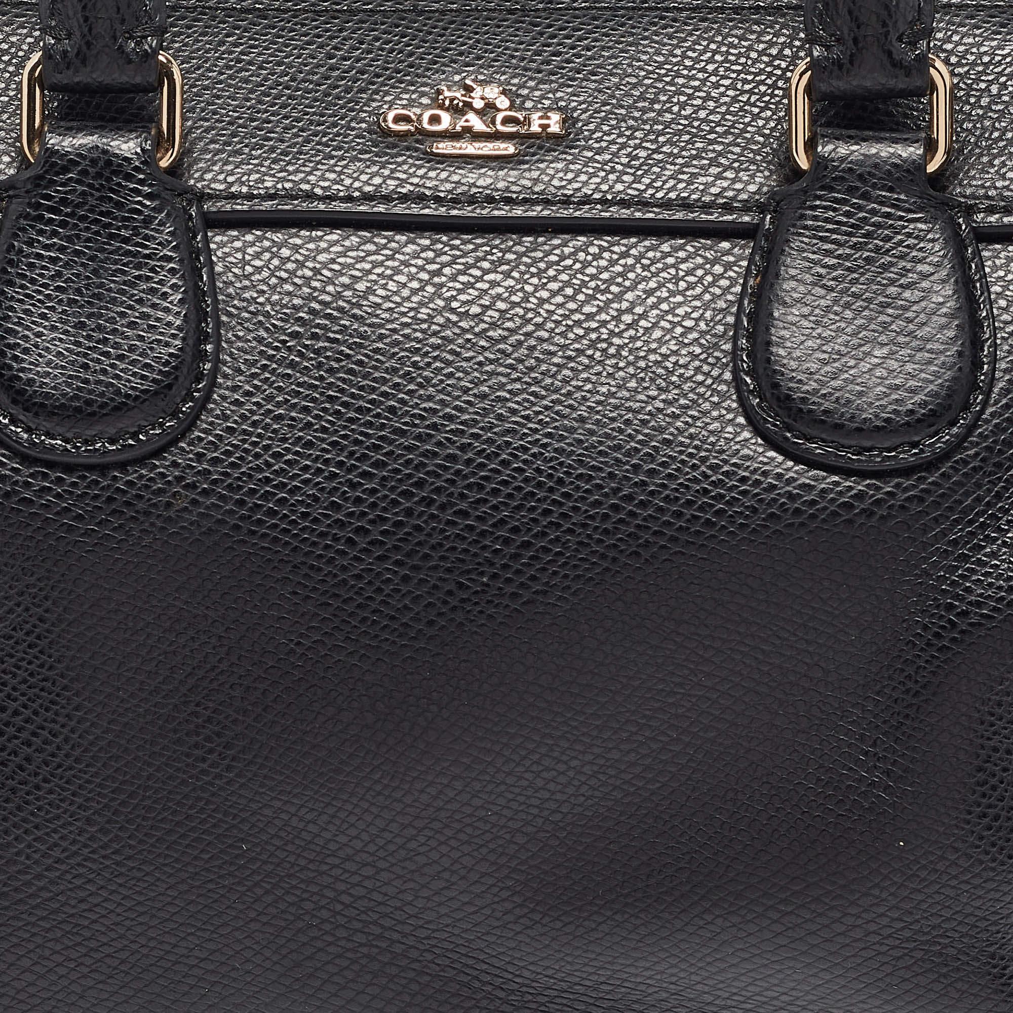 Coach Black Leather Mini Bennett Satchel 1