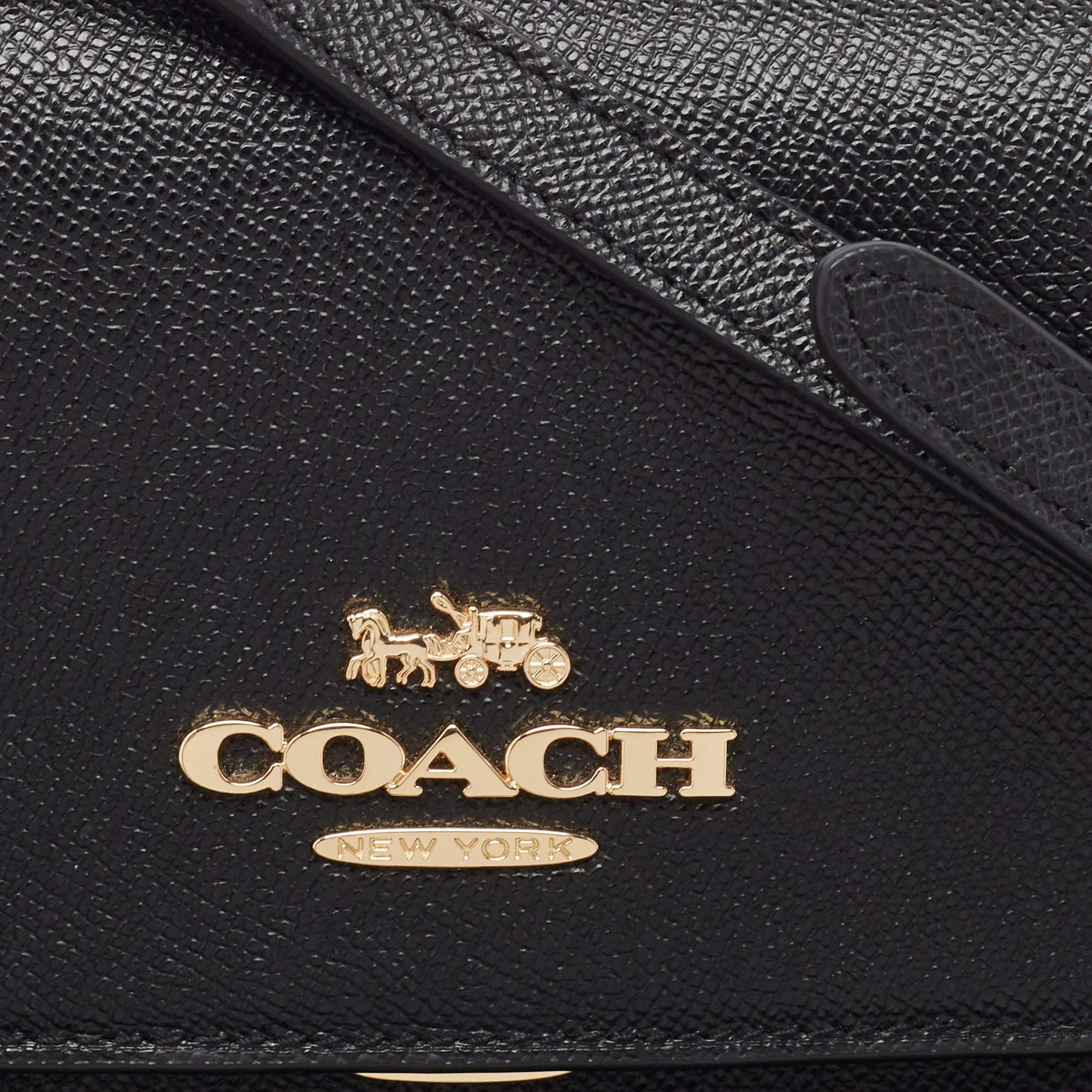Coach Black Leather Mini Brynn Crossbody Bag 2