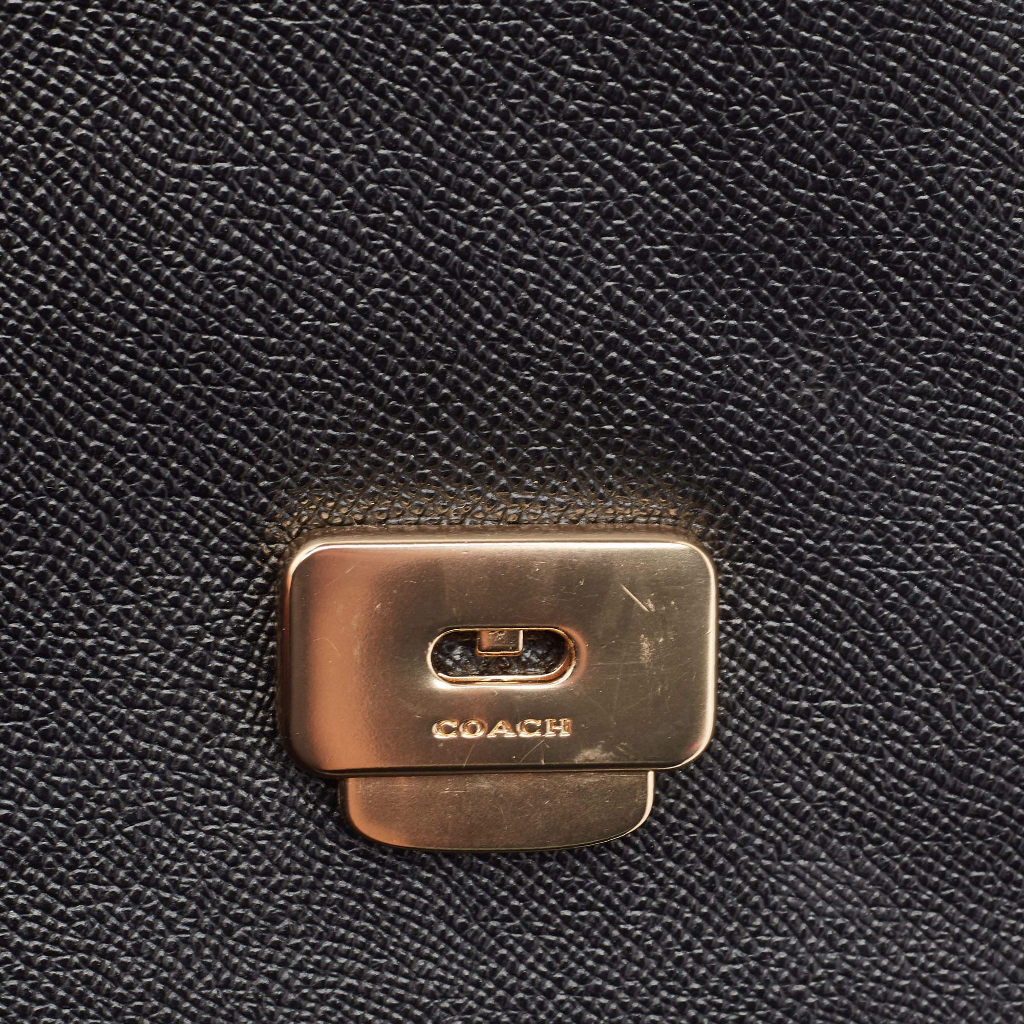 Coach Black Leather Mini Brynn Crossbody Bag 3