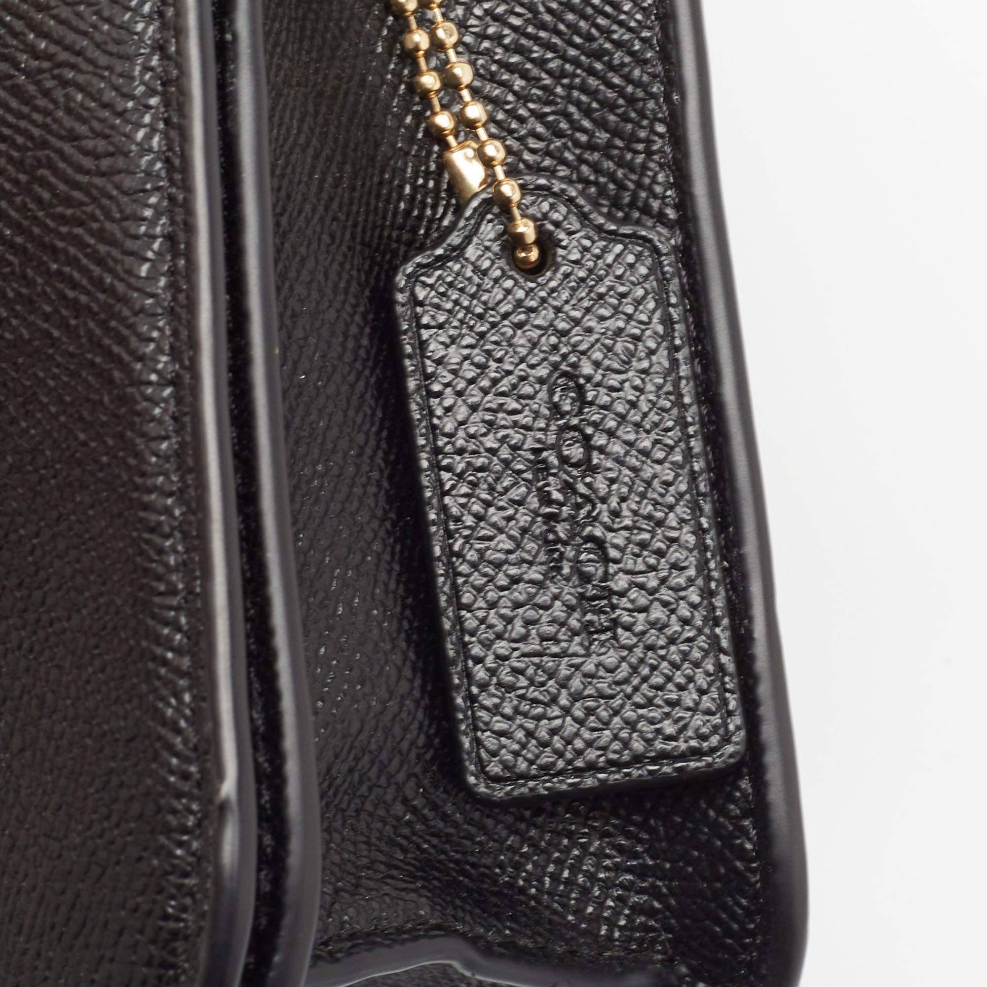 Coach Black Leather Mini Brynn Crossbody Bag 4