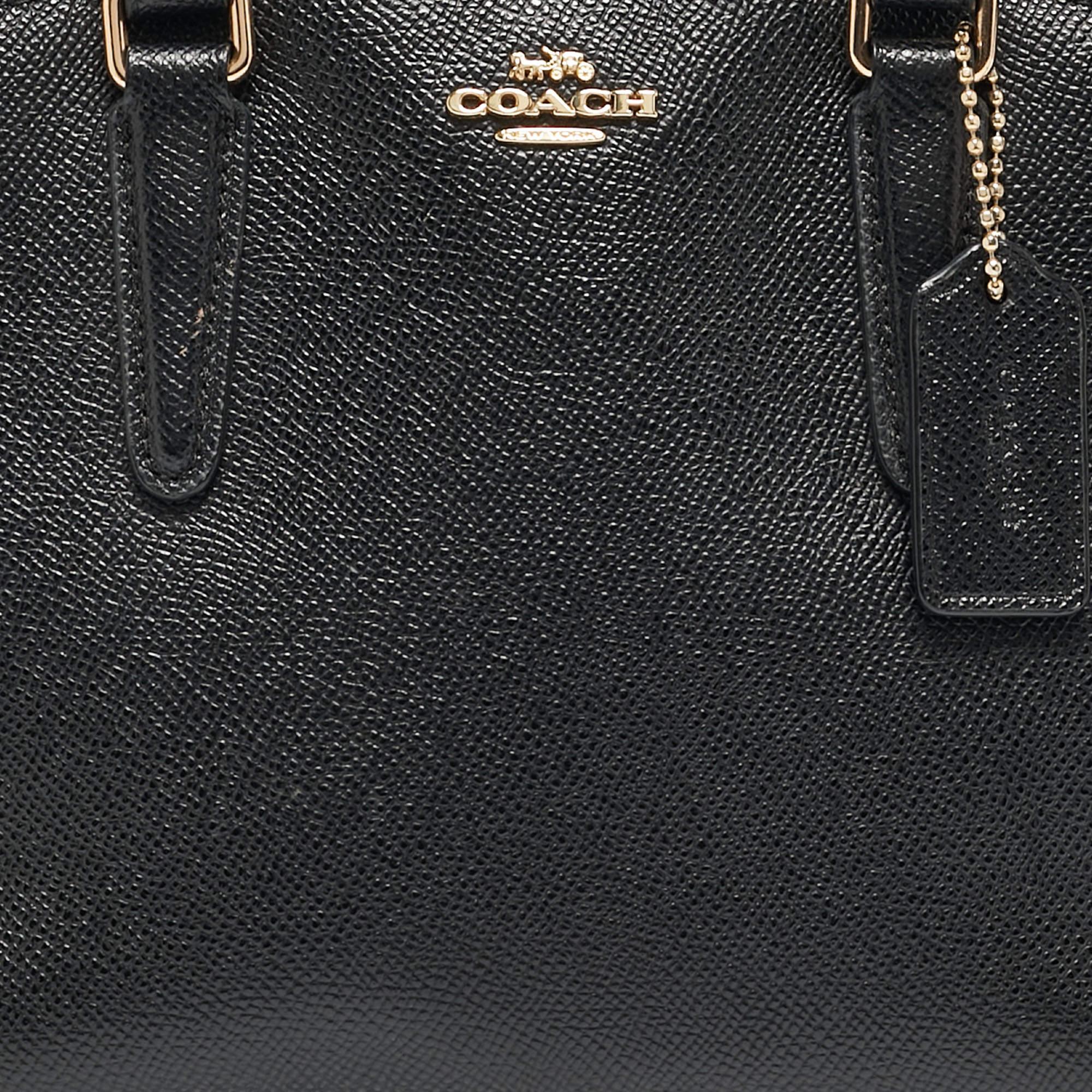 Coach Black Leather Mini Sage Carryall Satchel 1