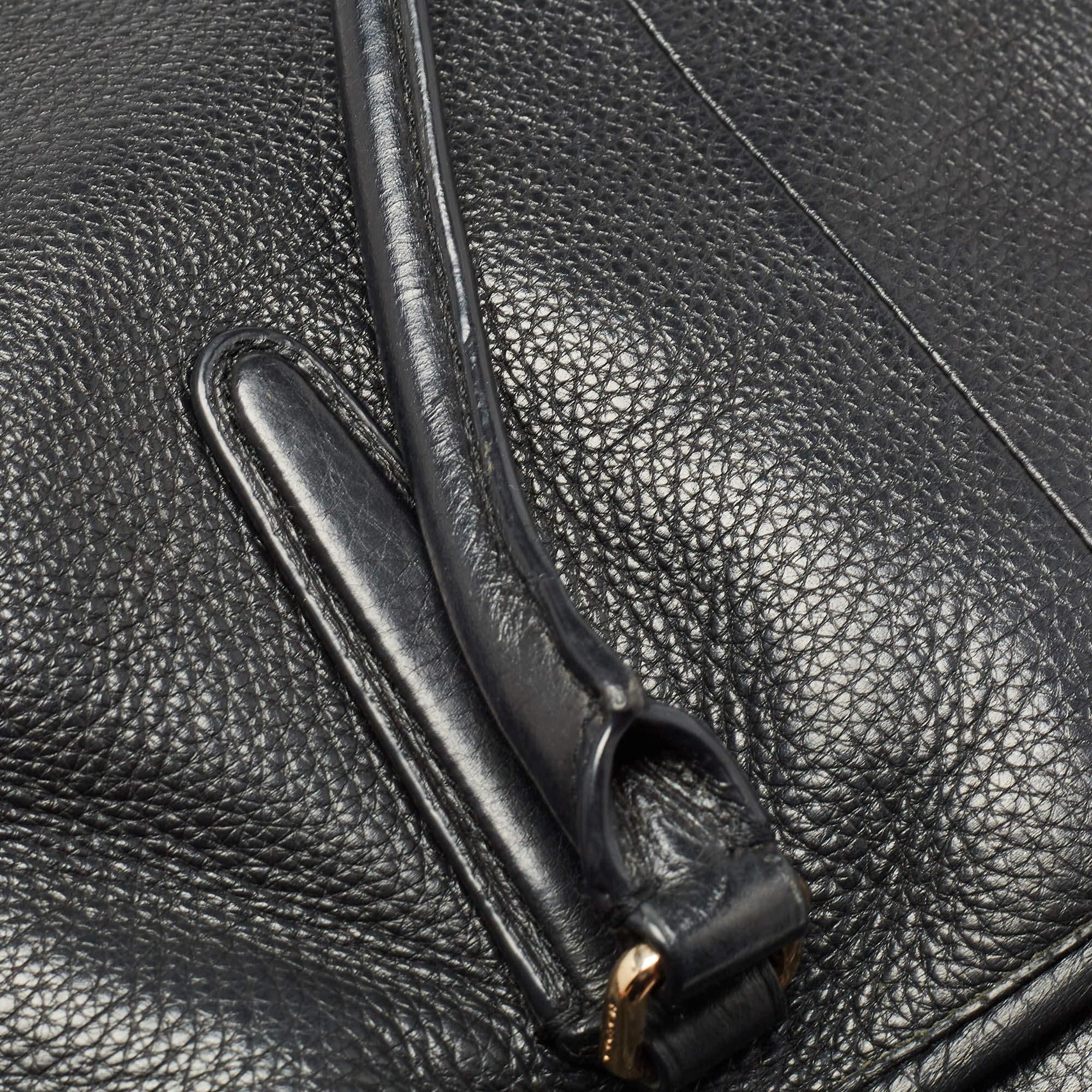 Coach Black Leather Morgan Tote For Sale 3