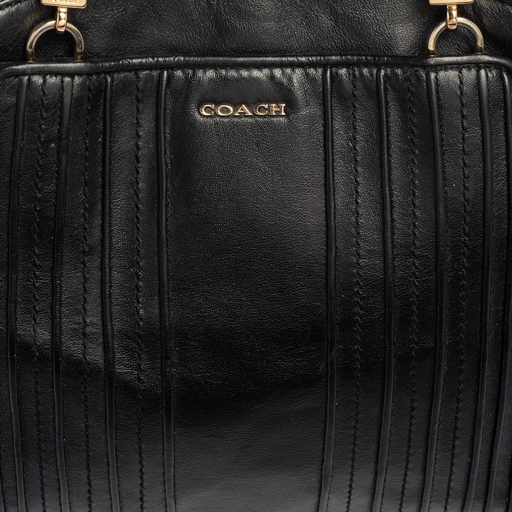 Coach Black Leather Satchel 6
