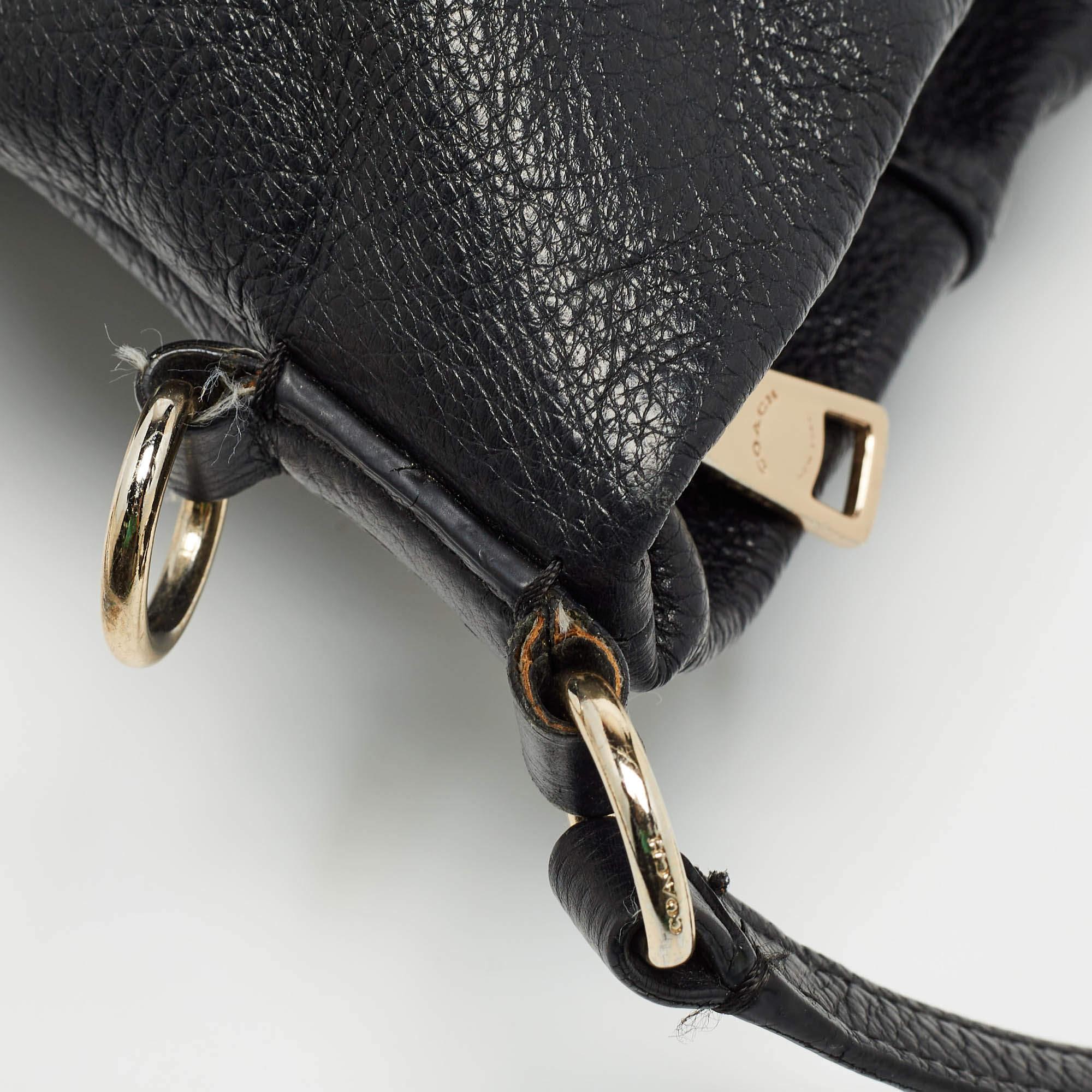 Coach Black Leather Scout Hobo 1