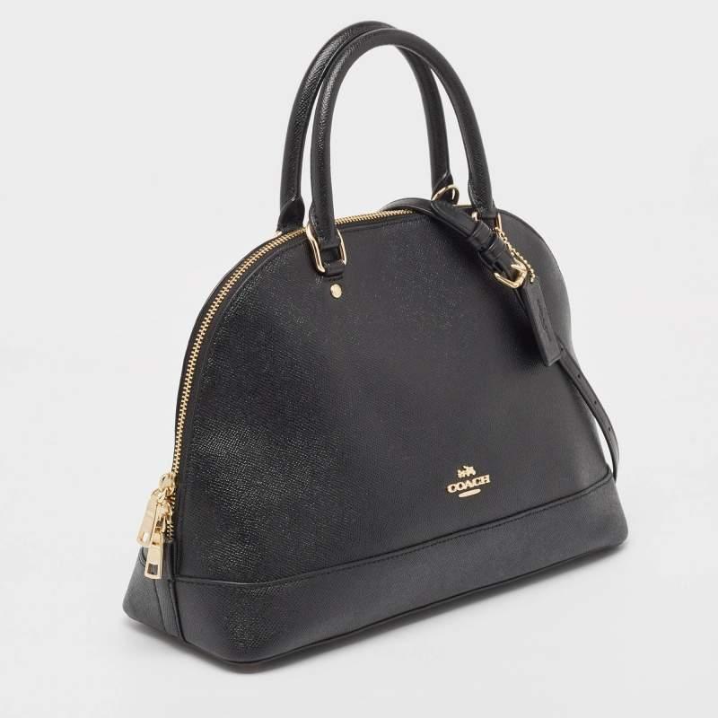 Coach Black Leather Sierra Satchel In Good Condition In Dubai, Al Qouz 2