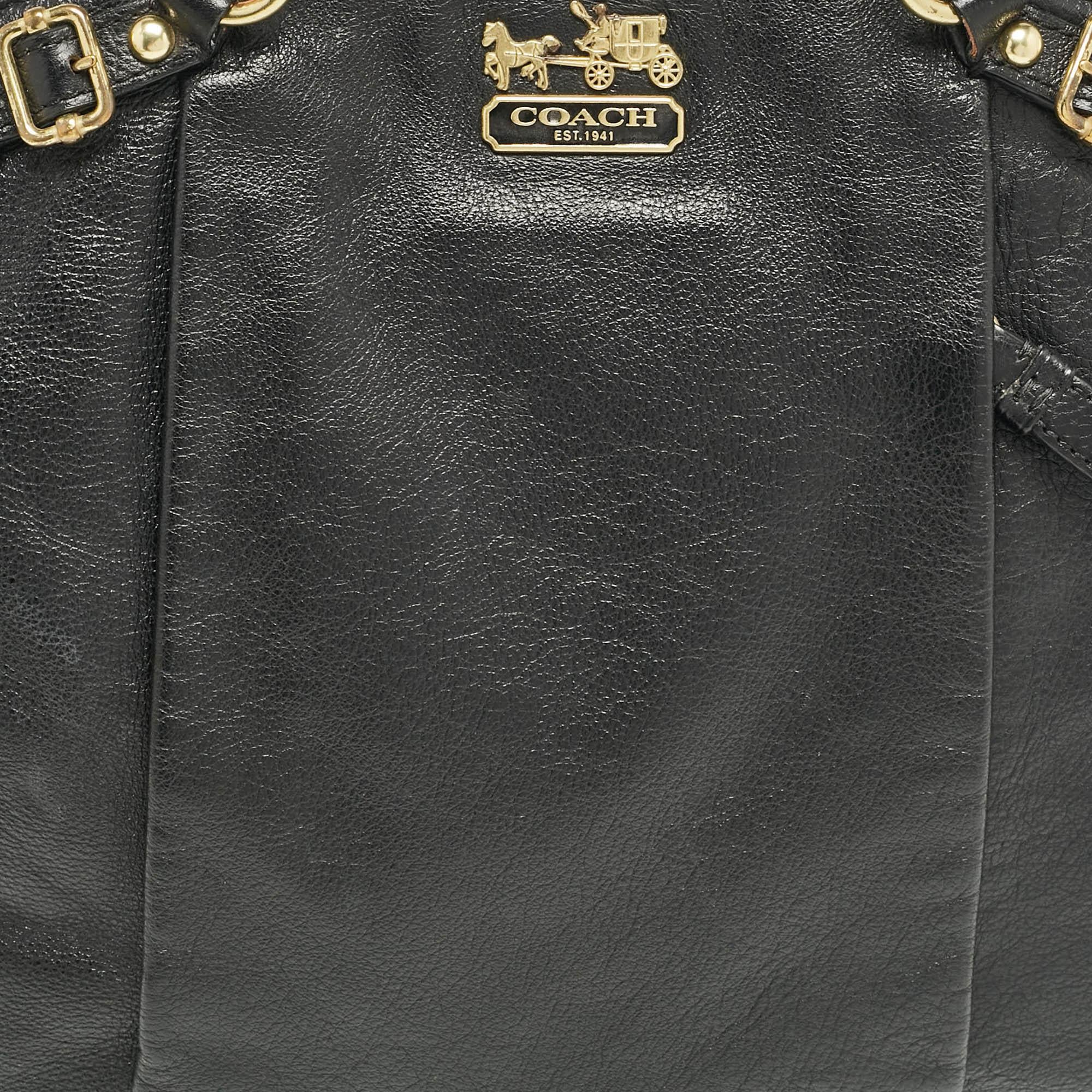Coach Black Leather Sophia Madison Tote 1