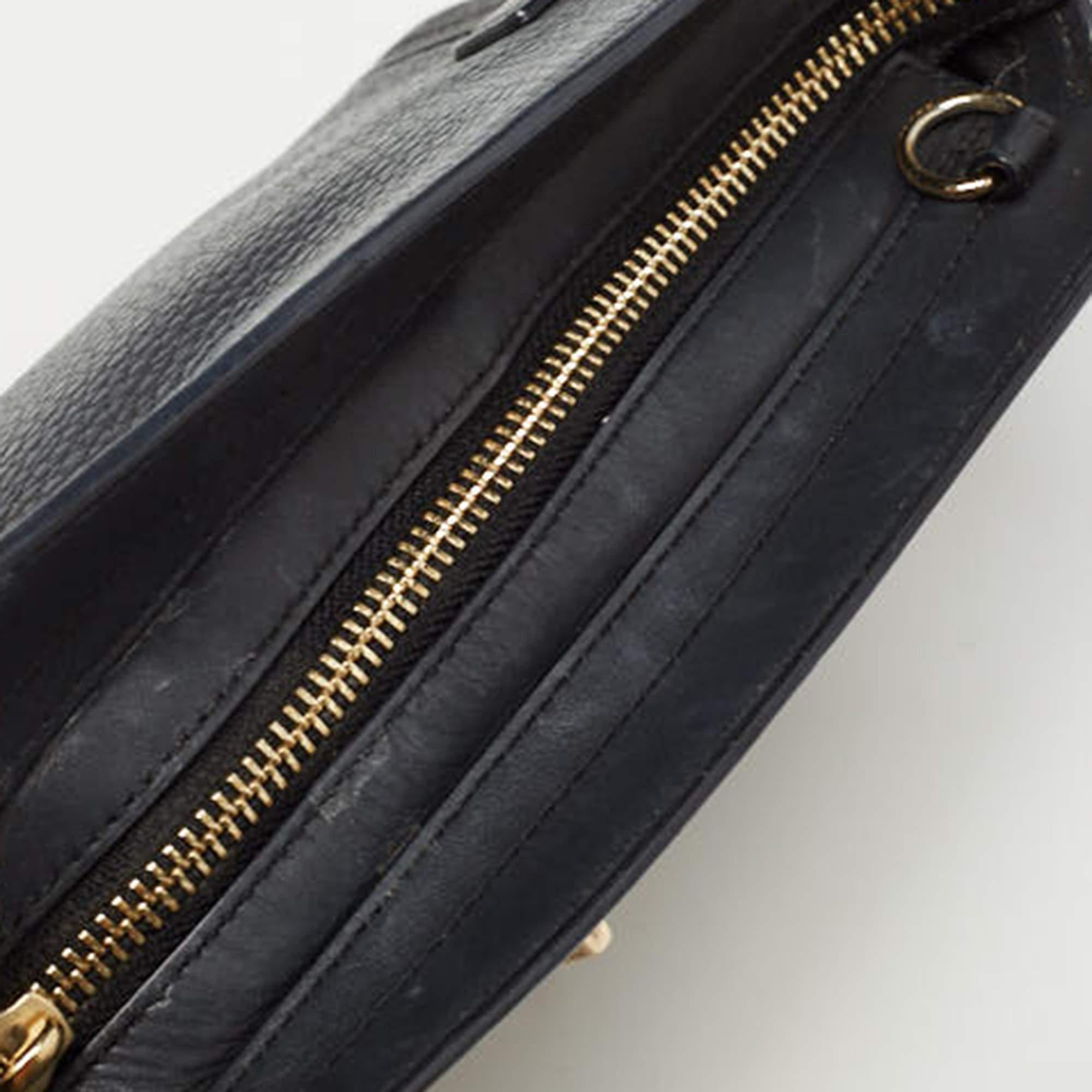 Coach Black Leather Swagger Wristlet Crossbody Bag For Sale 3