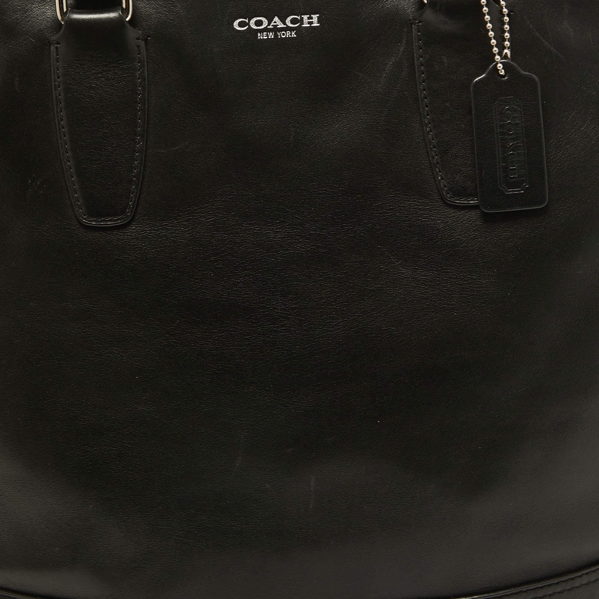 Coach Black Leather Tanner Tote 1