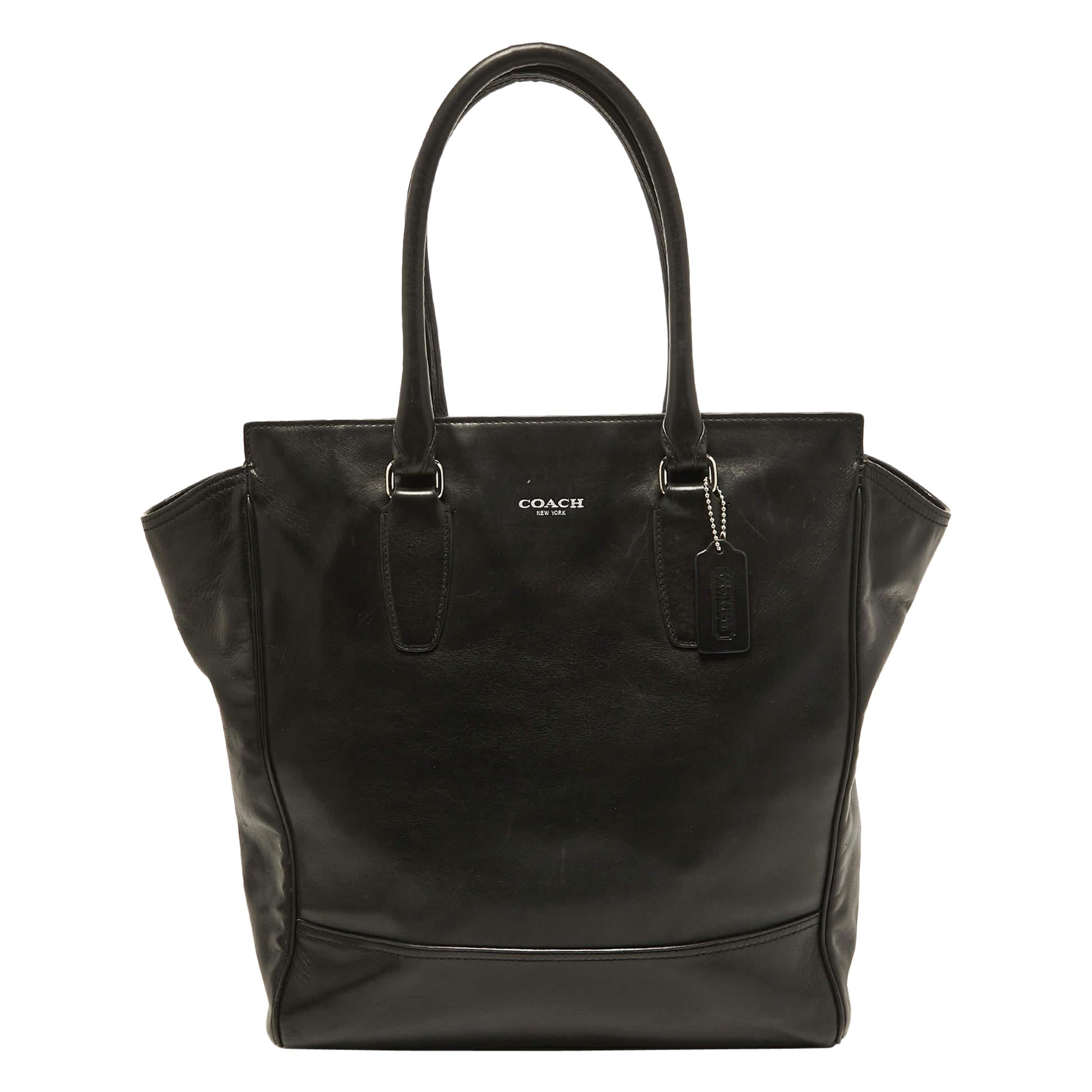 Coach Black Leather Tanner Tote