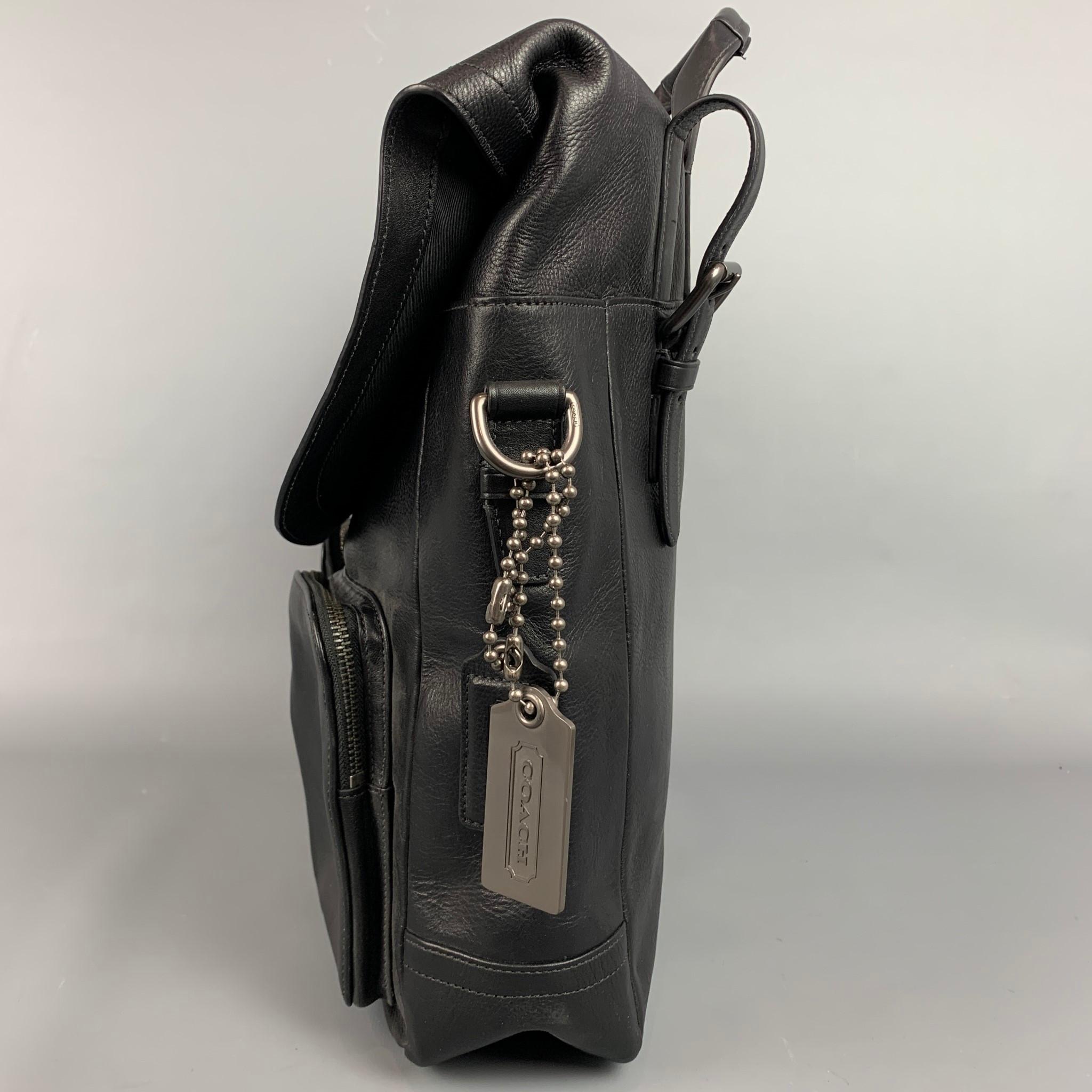 COACH Black Leather Top Handles Backpack In Good Condition In San Francisco, CA