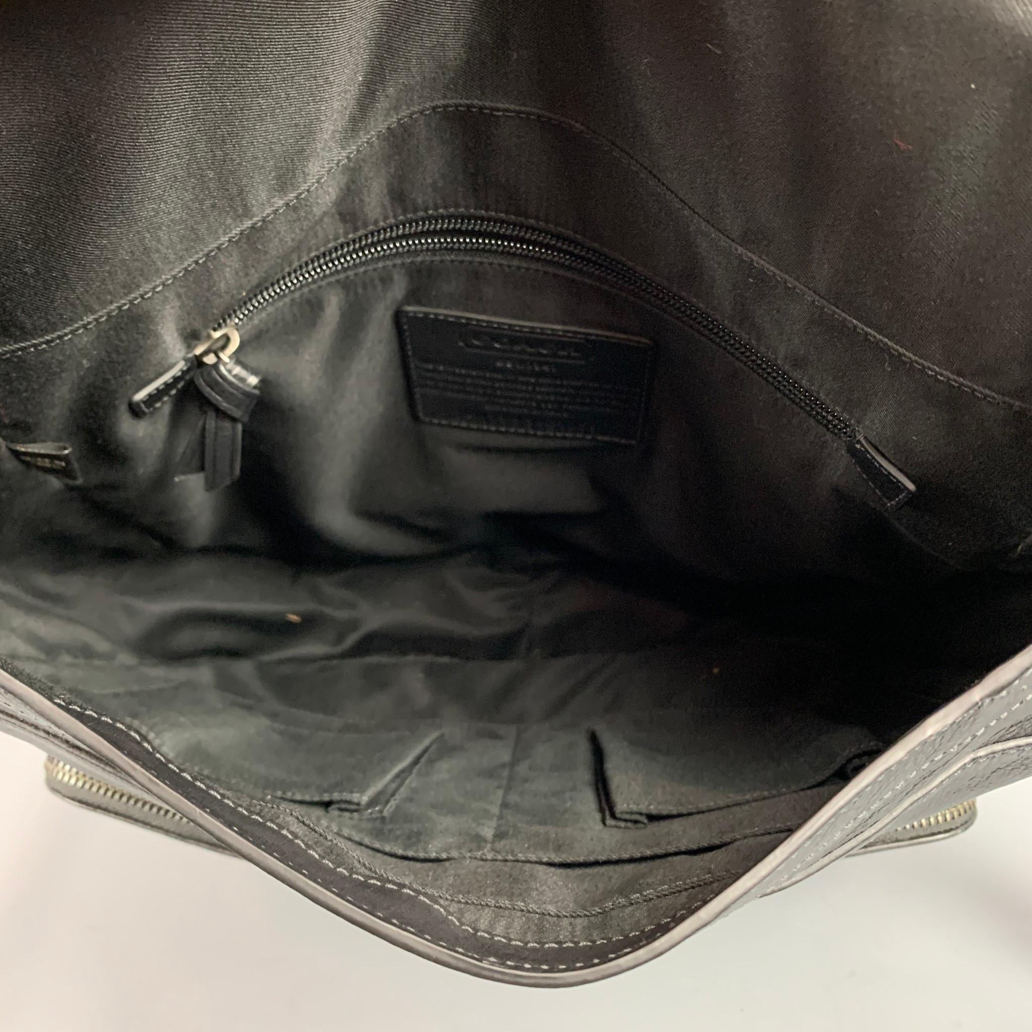 Men's COACH Black Leather Top Handles Backpack