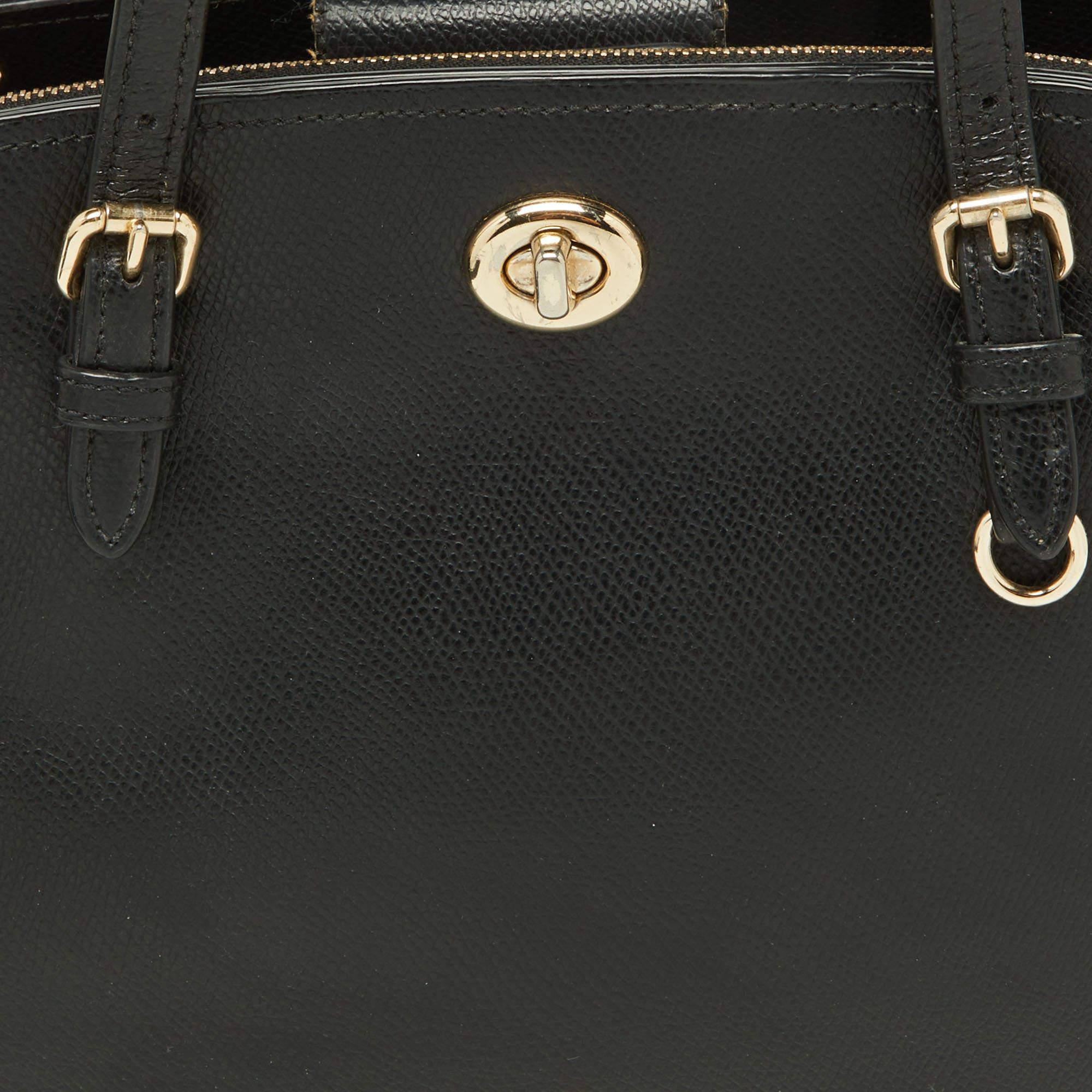 De las mujeres Cartera Coach de piel negra Turnlock Carryall 29 en venta