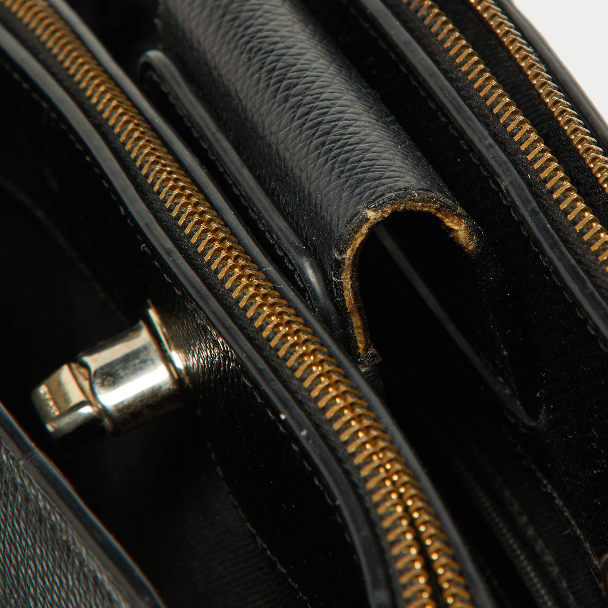 Cartera Coach de piel negra Turnlock Carryall 29 en venta 1
