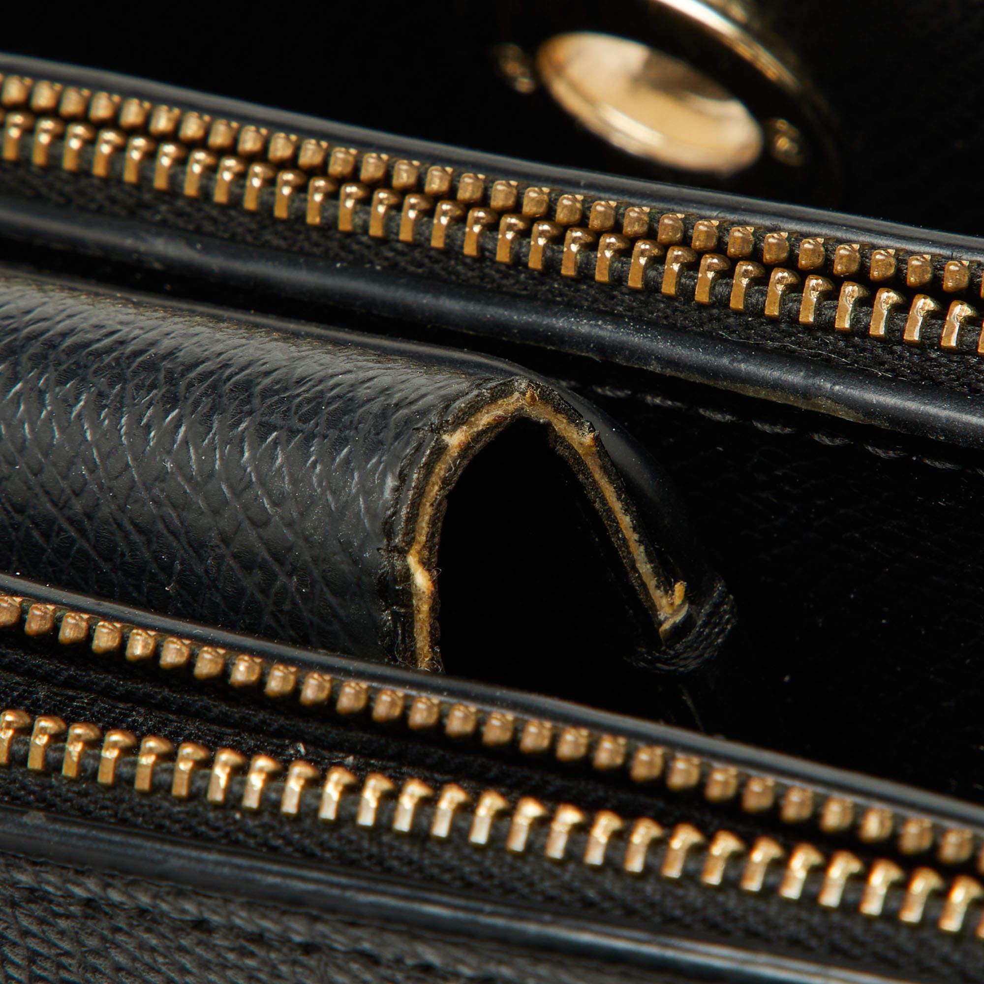 Cartera Coach de piel negra Turnlock Carryall 29 en venta 2