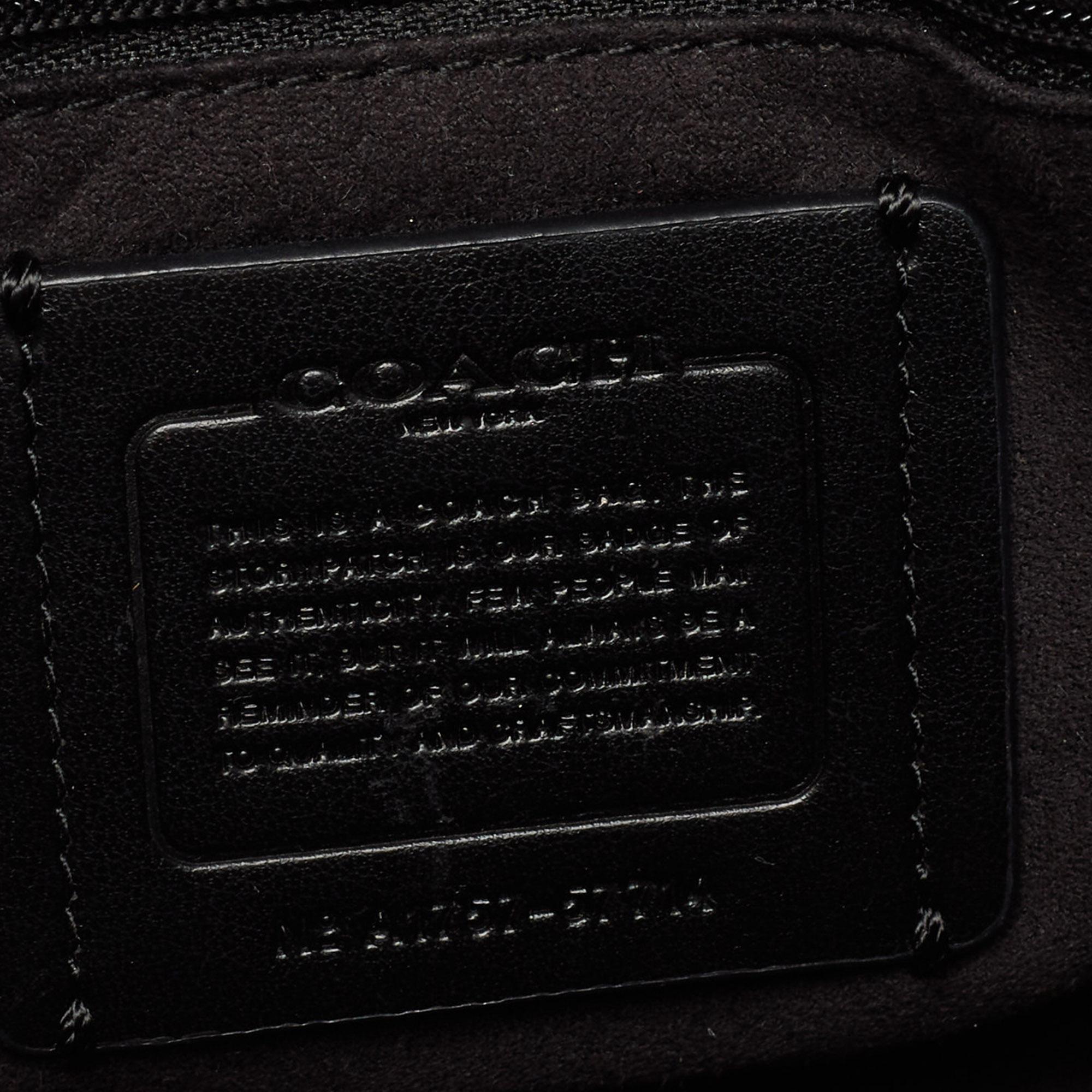 Coach Black Leather Turnlock Chain Crossbody Bag In Good Condition In Dubai, Al Qouz 2